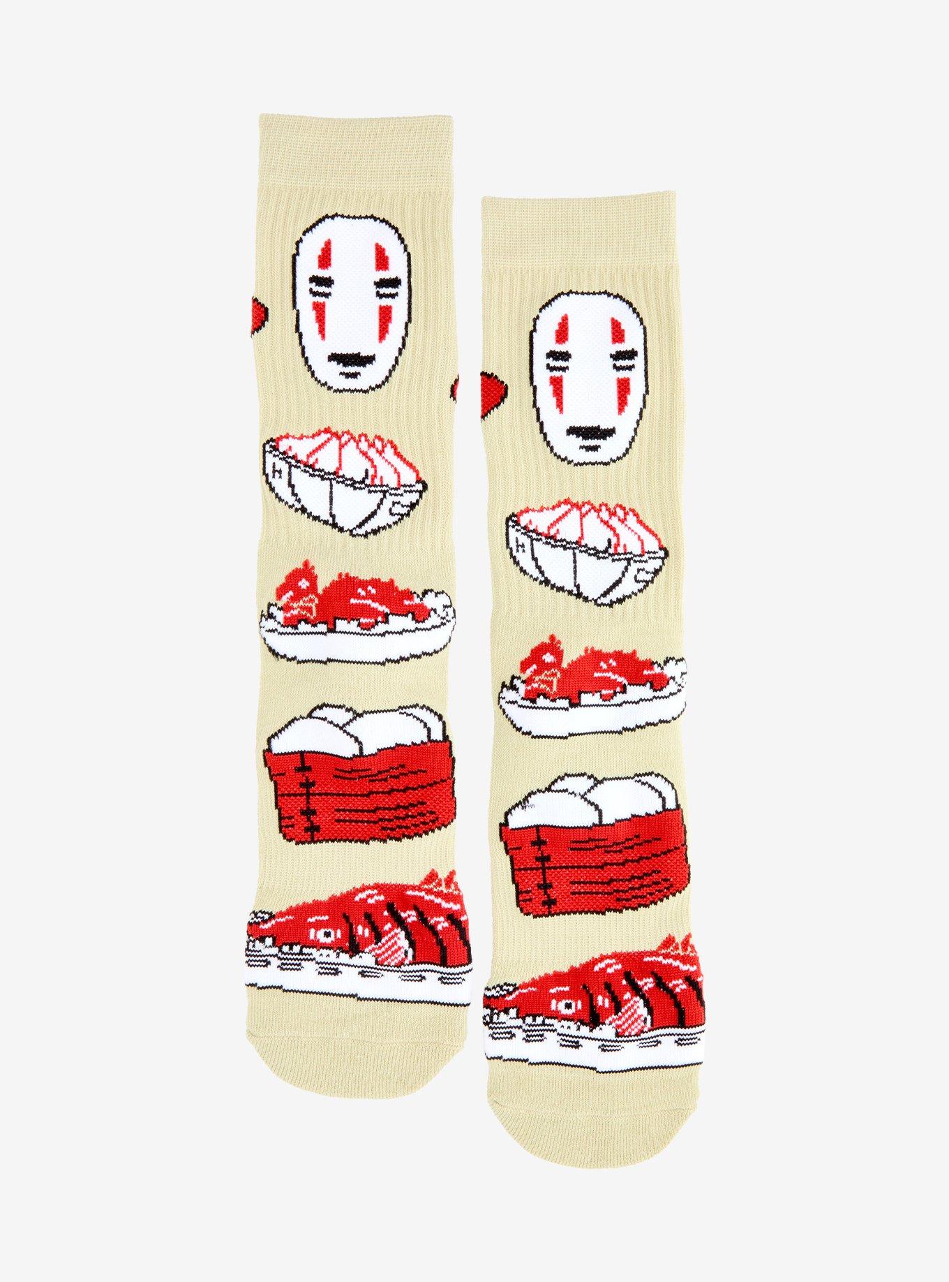 Studio Ghibli&reg; Spirited Away No-Face Food Allover Print Crew Socks - BoxLunch Exclusive, , hi-res