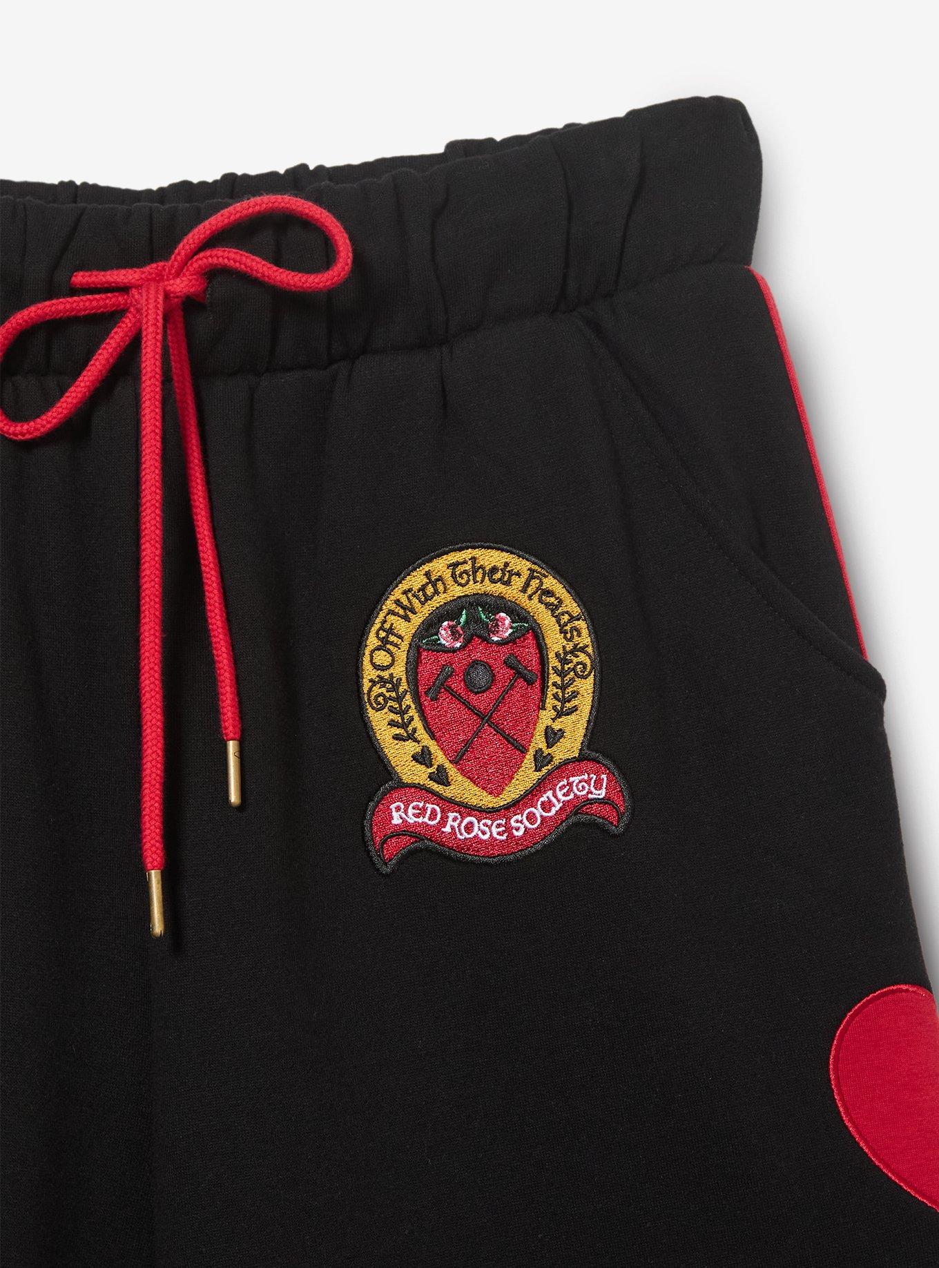 Disney Alice in Wonderland Queen of Hearts Red Rose Society Women's Sweatpants - BoxLunch Exclusive, BLACK, alternate