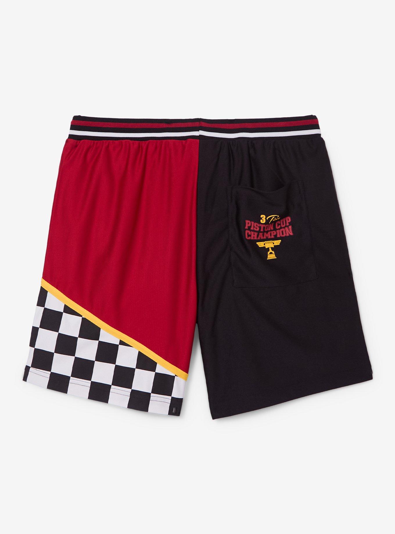 Disney Pixar Lightning McQueen Color Block Basketball Shorts - BoxLunch Exclusive, MULTI, alternate