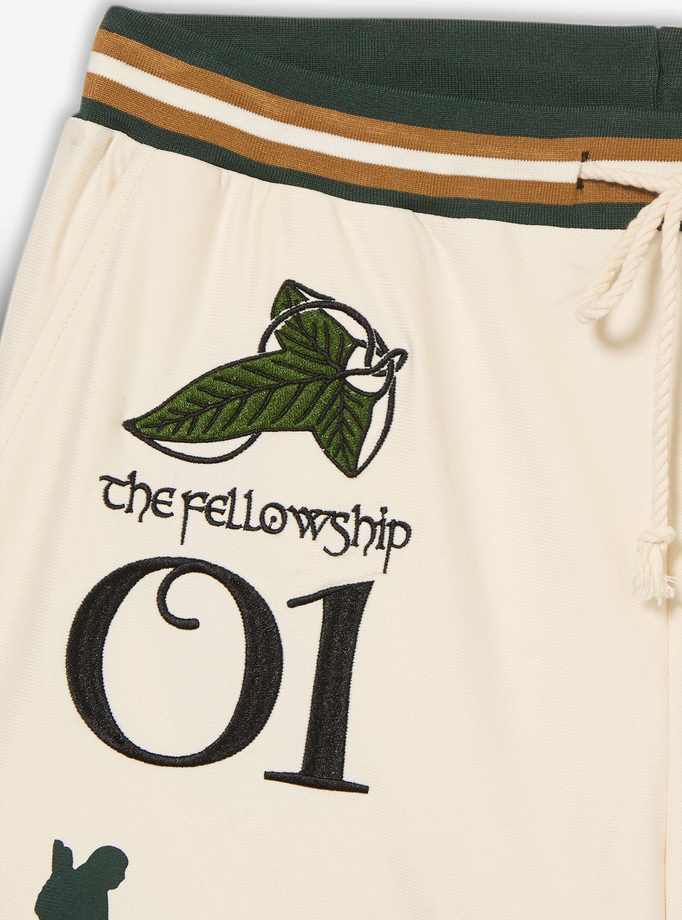The Lord of The Rings Fellowship Icons Lounge Shorts - BoxLunch Exclusive, OFF WHITE, alternate
