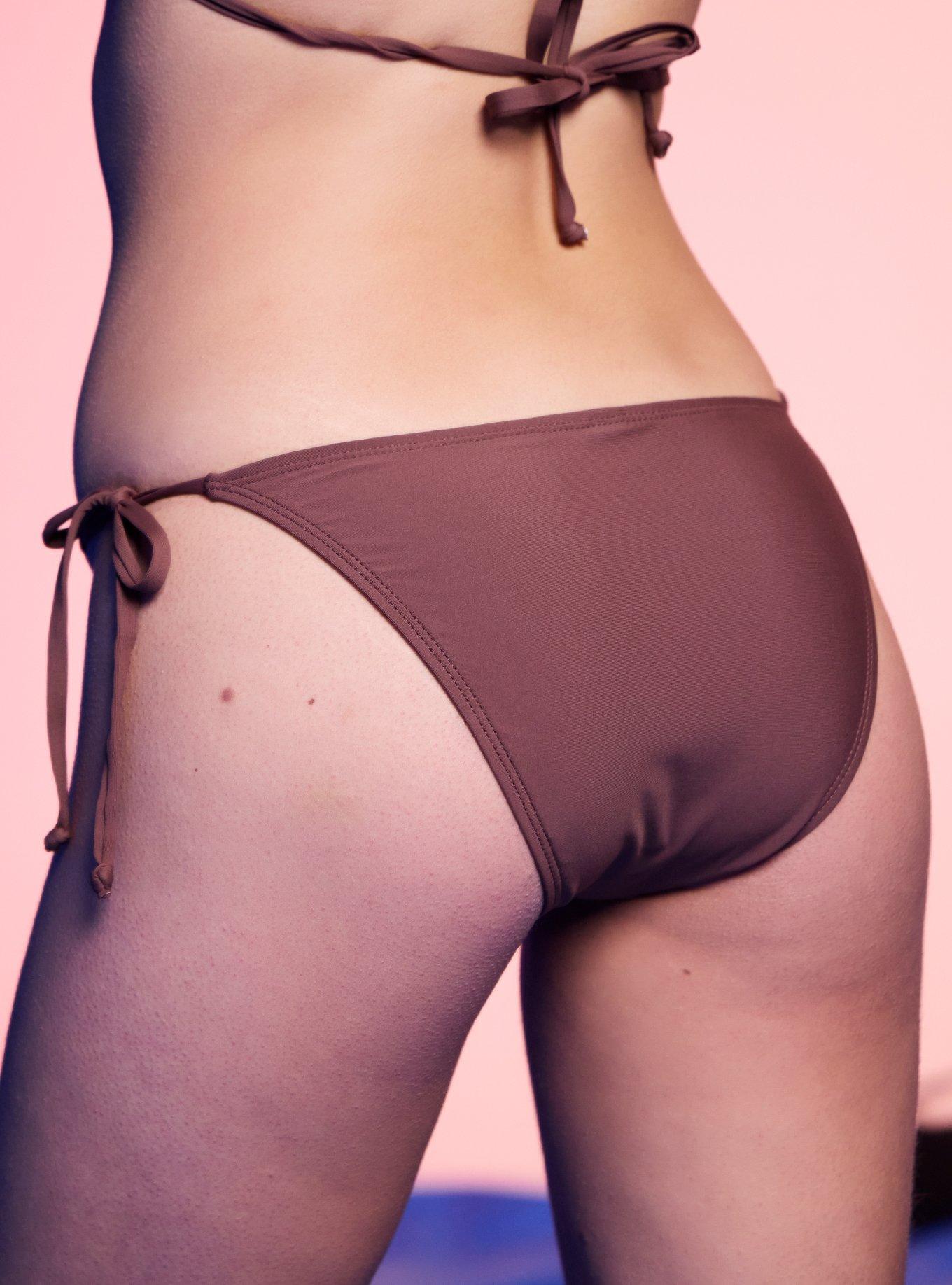 Winged Skull Brown Swim Bottoms, MULTI, alternate