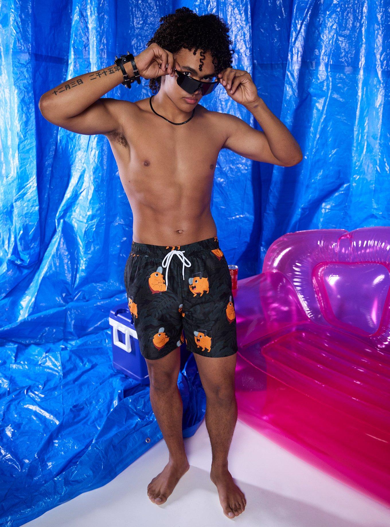 Chainsaw Man Pochita Swim Trunks, MULTI, alternate