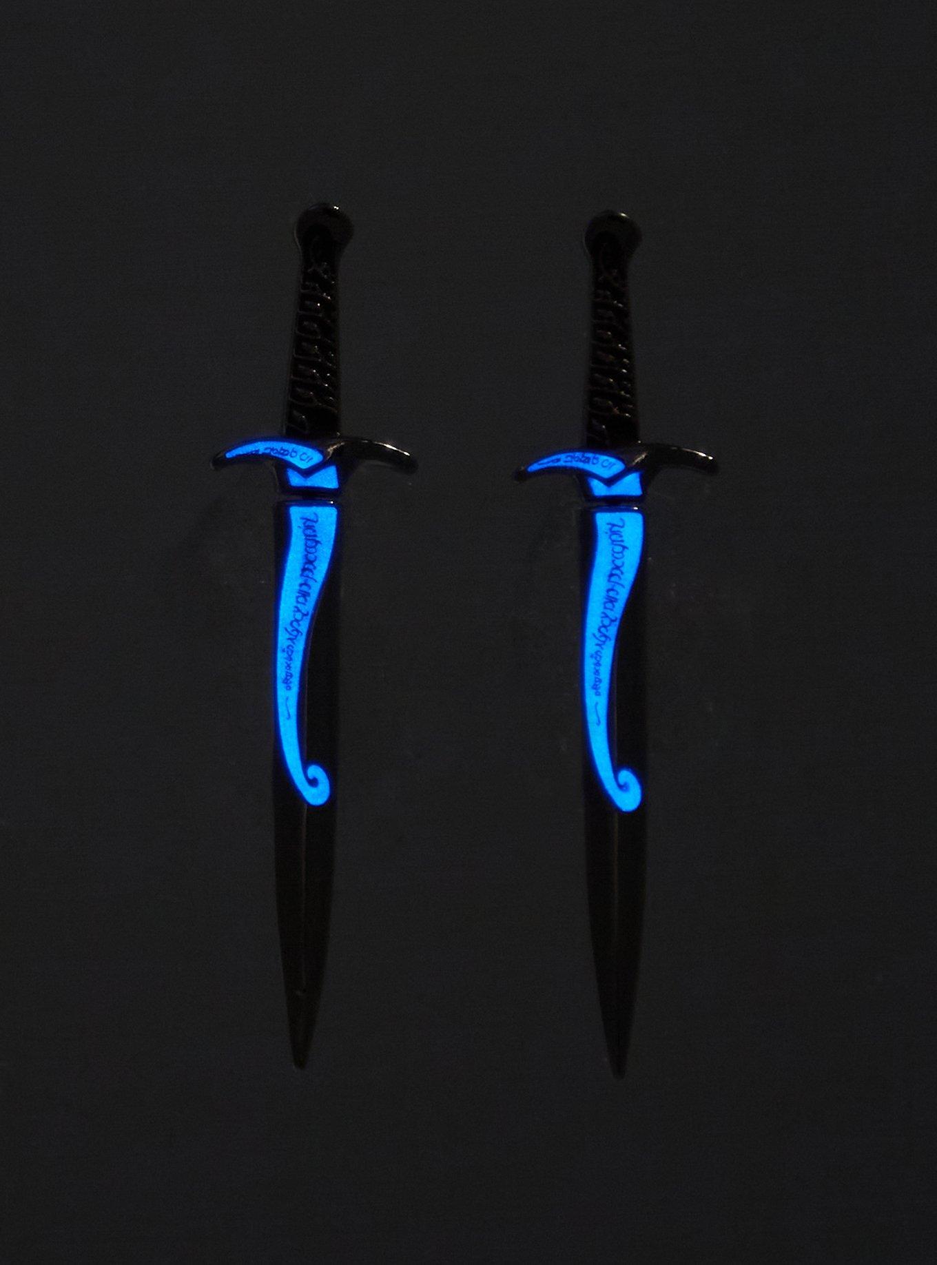 The Lord Of The Rings Sting Glow-In-The-Dark Front/Back Earrings, , alternate