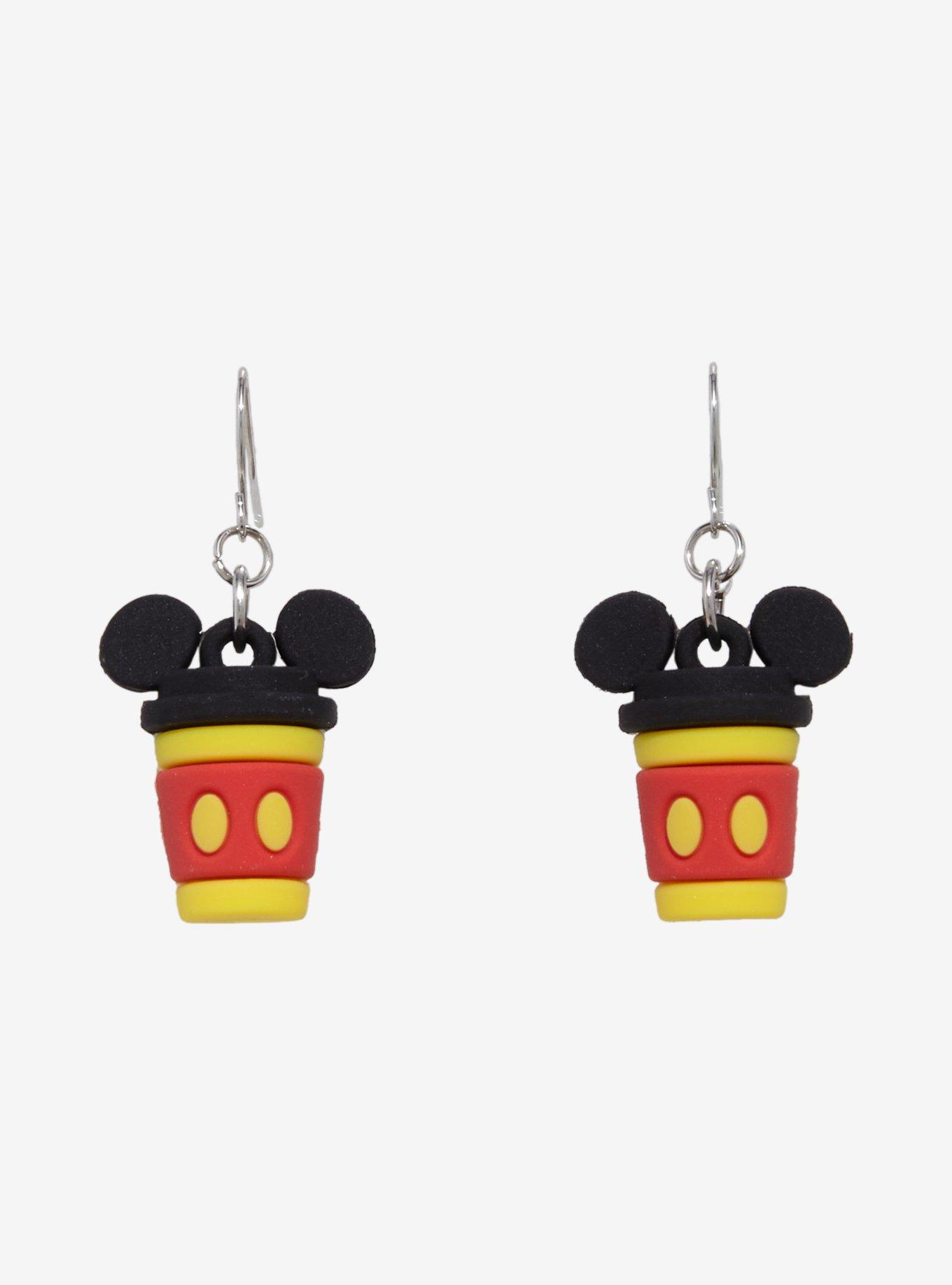 Disney Mickey Mouse Coffee Cup Earrings, , hi-res