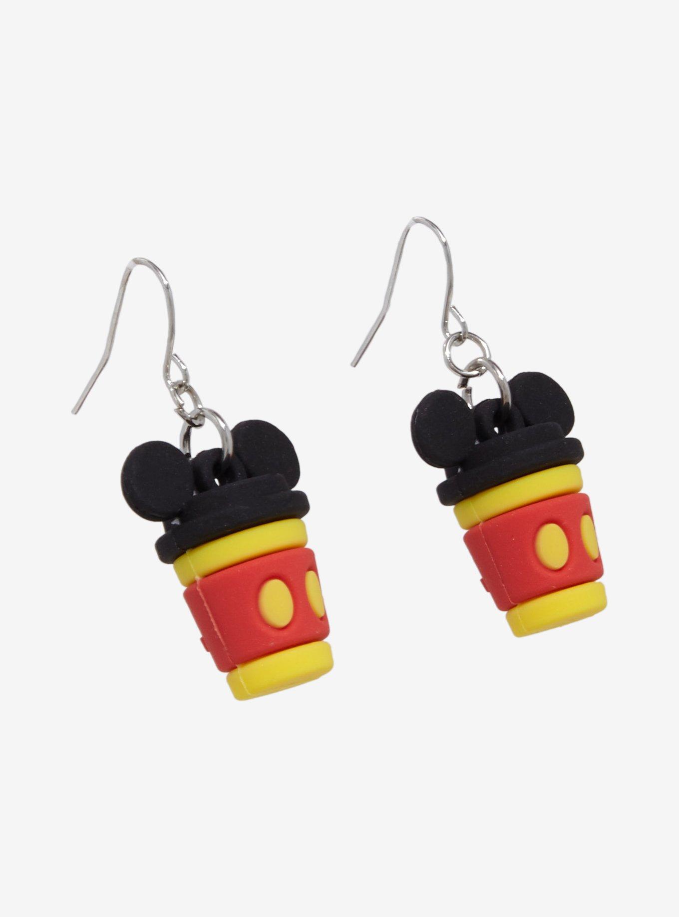 Disney Mickey Mouse Coffee Cup Earrings, , alternate