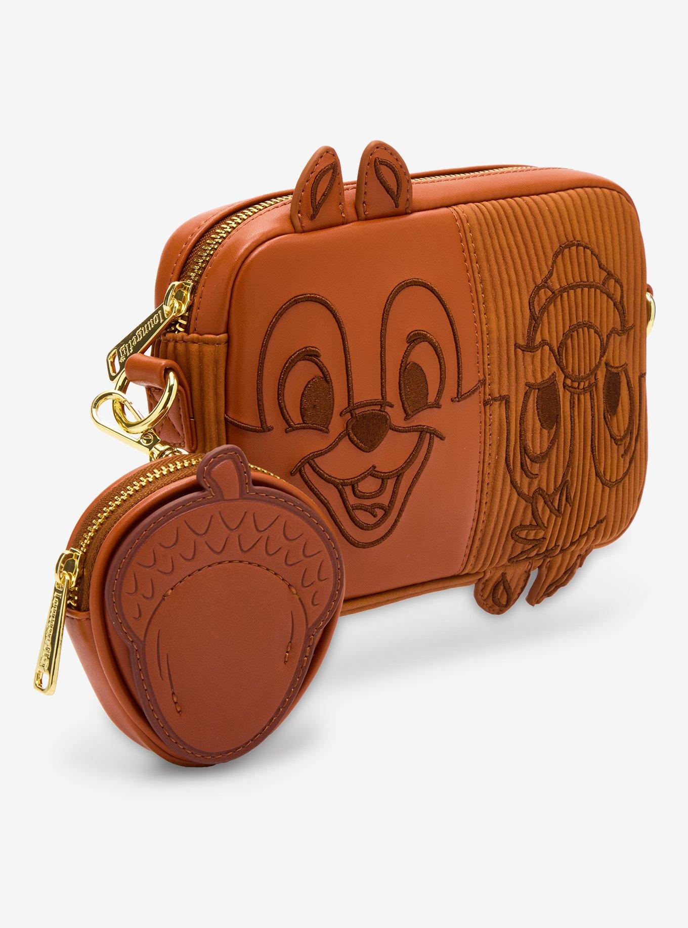 Loungefly Disney Chip 'N' Dale Split Portrait Crossbody Bag & Coin Purse, , hi-res