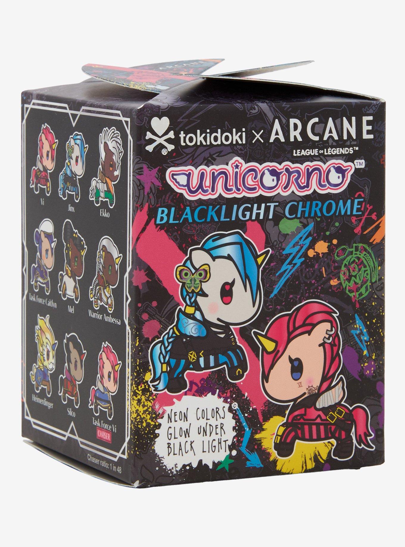 tokidoki x Arcane Unicorno Blacklight Chrome Blind Box Figure, , hi-res
