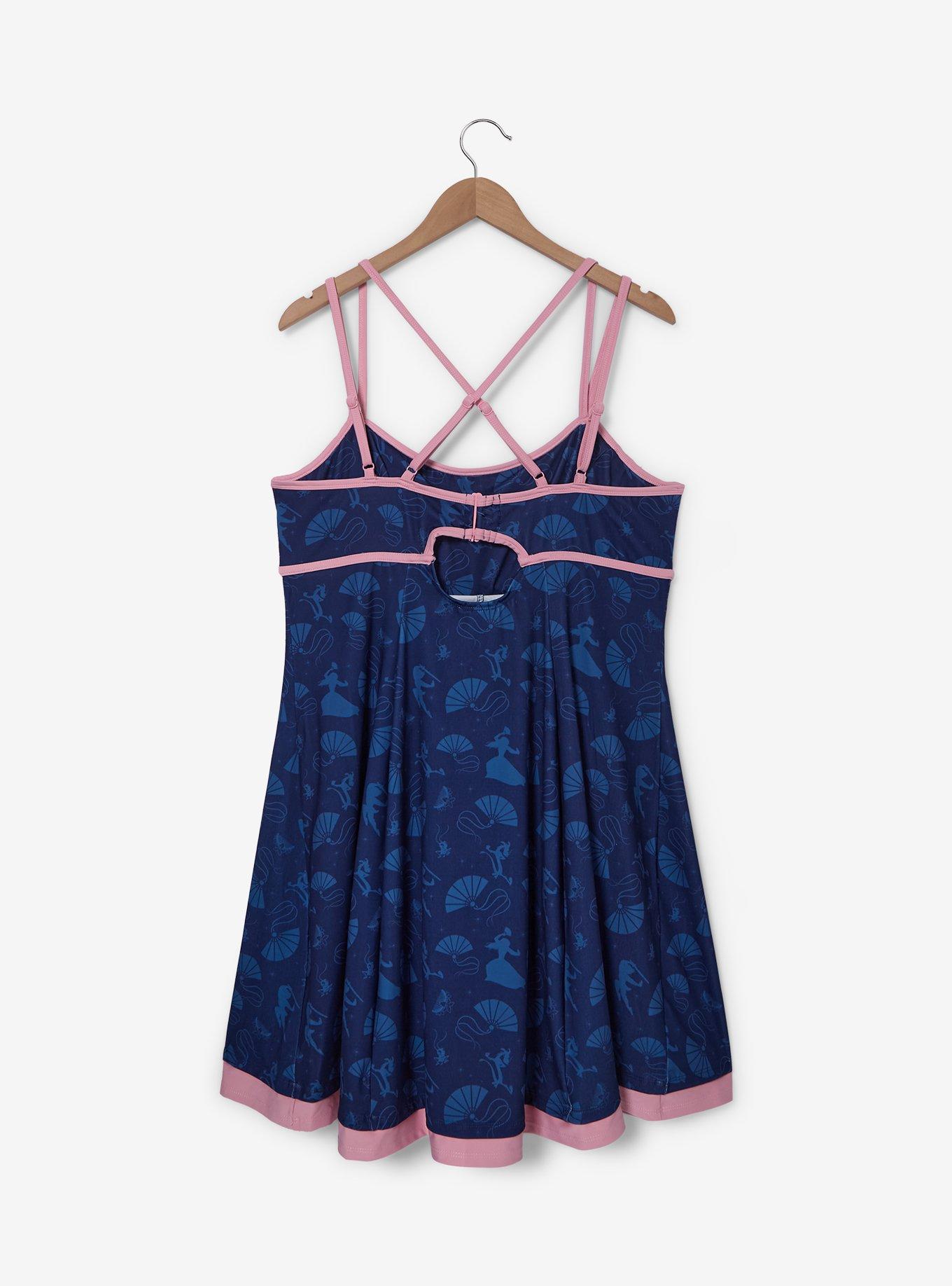 Disney Mulan Icons Allover Print Plus Size Active Dress - BoxLunch Exclusive, , hi-res