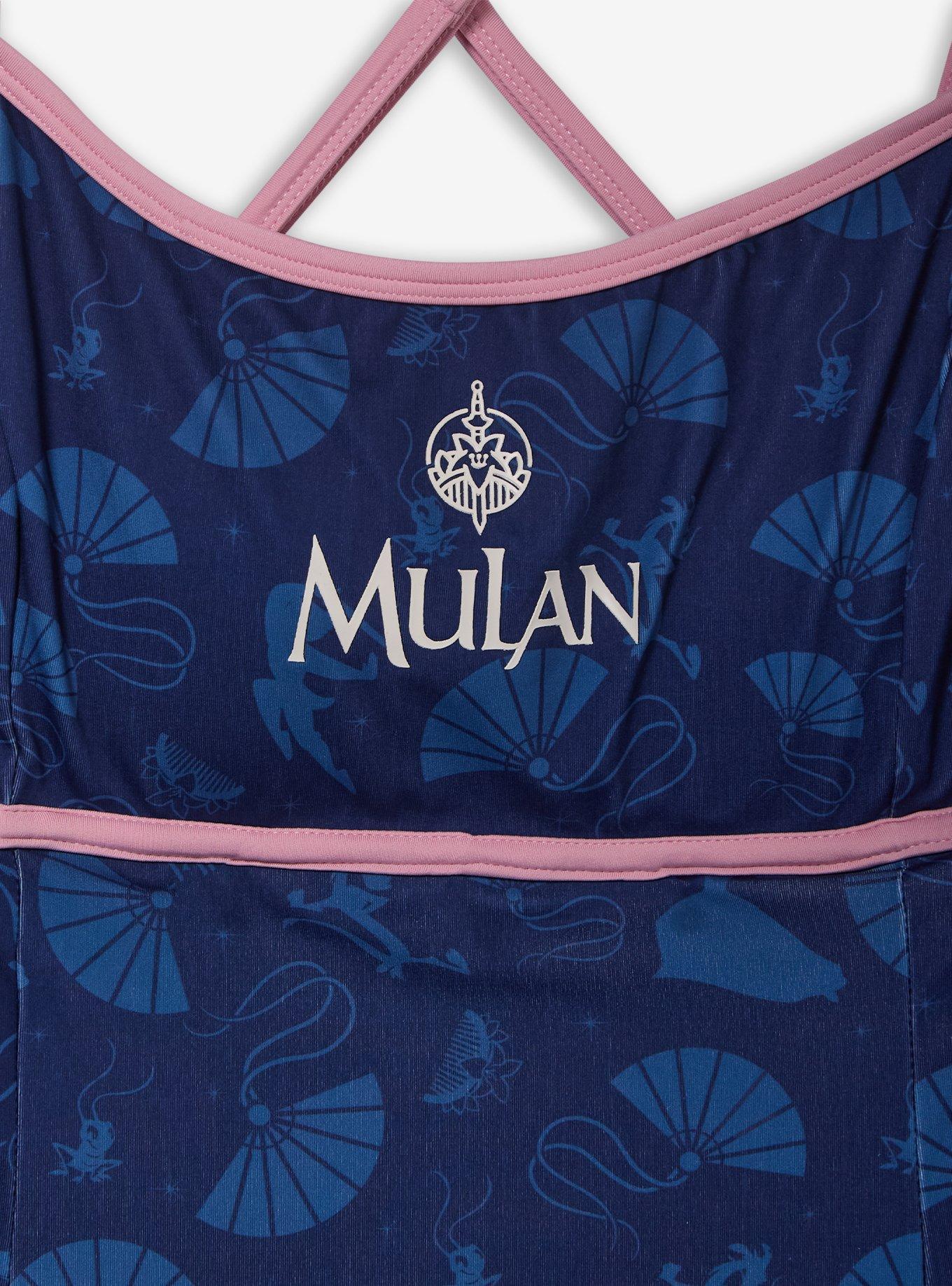 Disney Mulan Icons Allover Print Plus Size Active Dress - BoxLunch Exclusive, NAVY, alternate