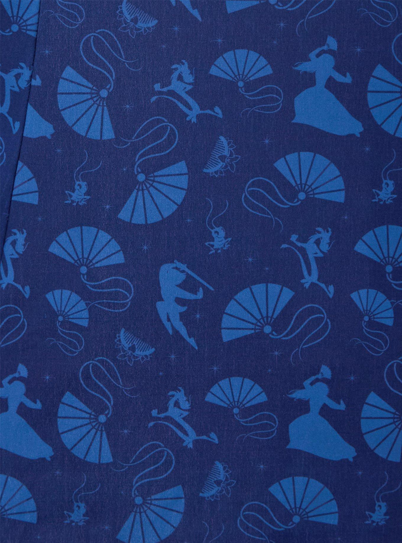 Disney Mulan Icons Allover Print Plus Size Active Dress - BoxLunch Exclusive, NAVY, alternate