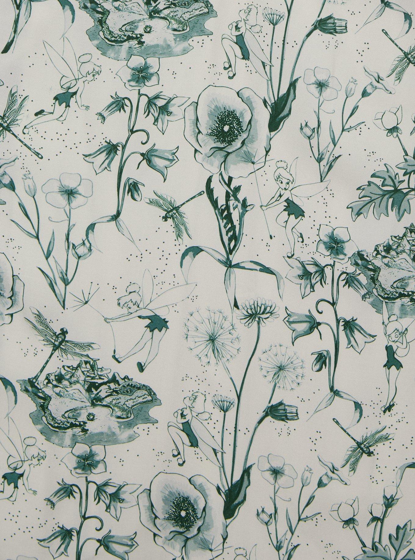 Disney Peter Pan Tinker Bell Floral Allover Print Plus Size Tank Dress - BoxLunch Exclusive, MULTI, alternate