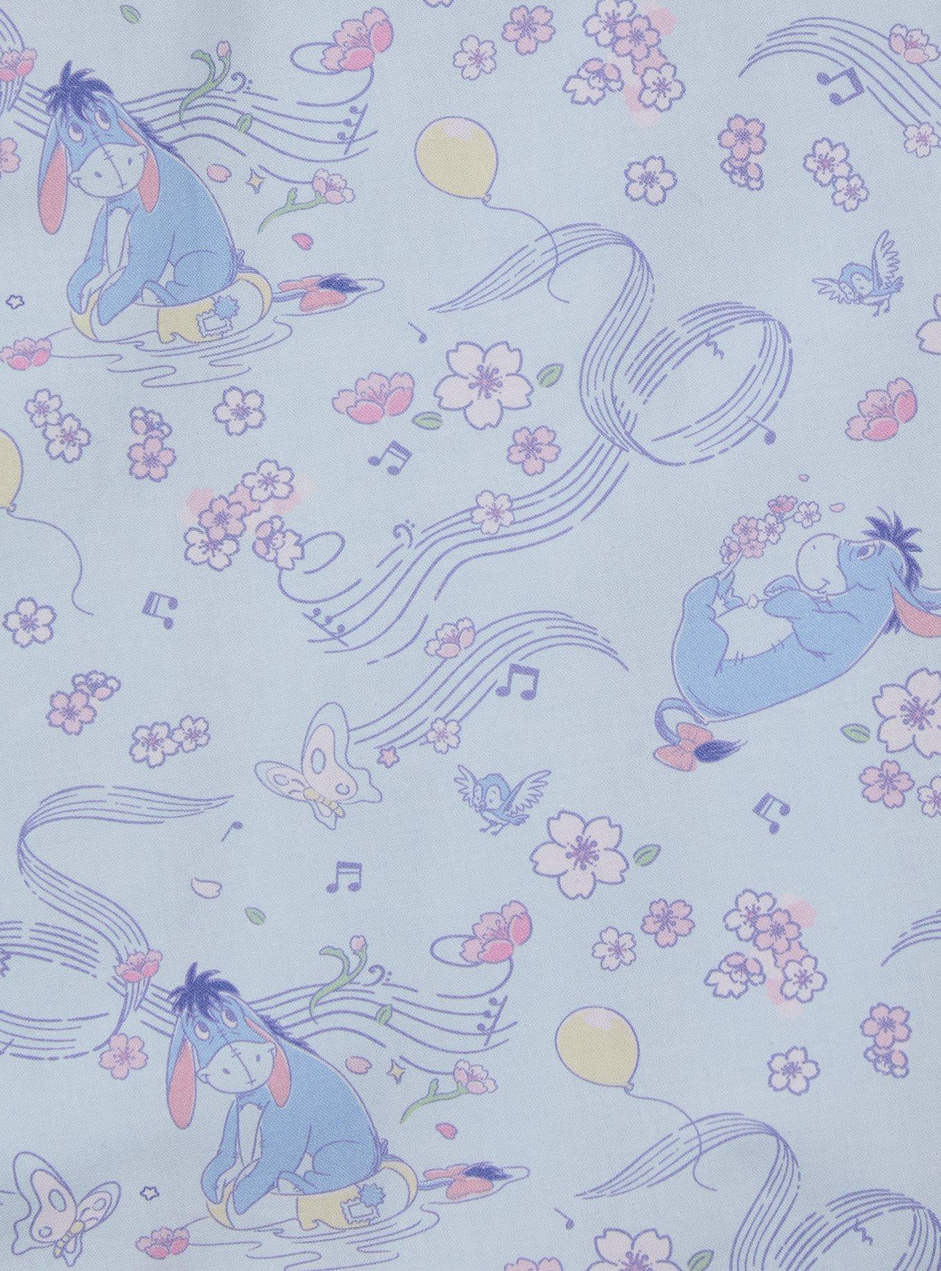 Disney Winnie the Pooh Eeyore Floral Allover Print Plus Size Dress &mdash; BoxLunch Exclusive, LIGHT BLUE, alternate