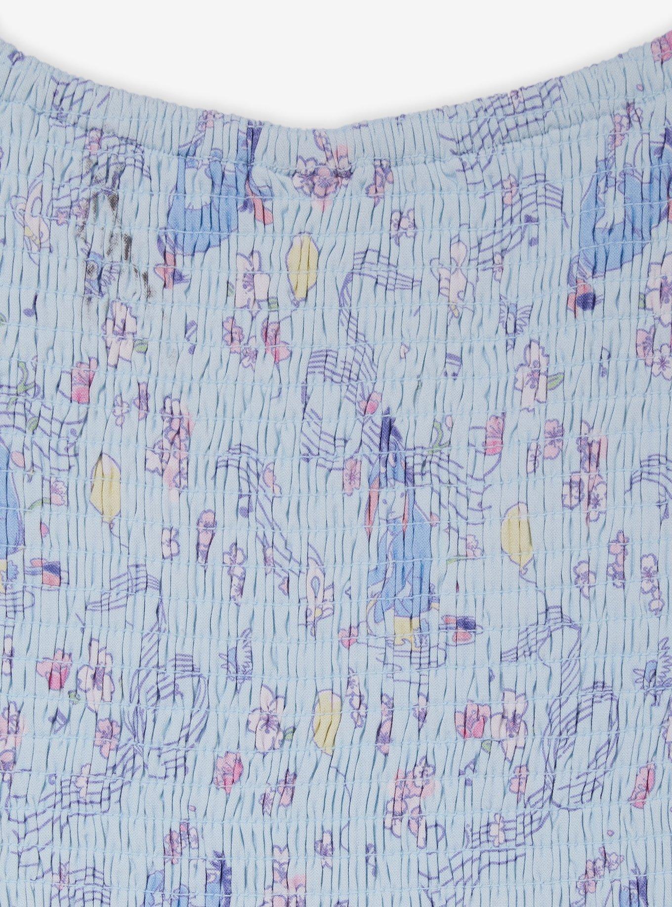 Disney Winnie the Pooh Eeyore Floral Allover Print Plus Size Dress &mdash; BoxLunch Exclusive, LIGHT BLUE, alternate