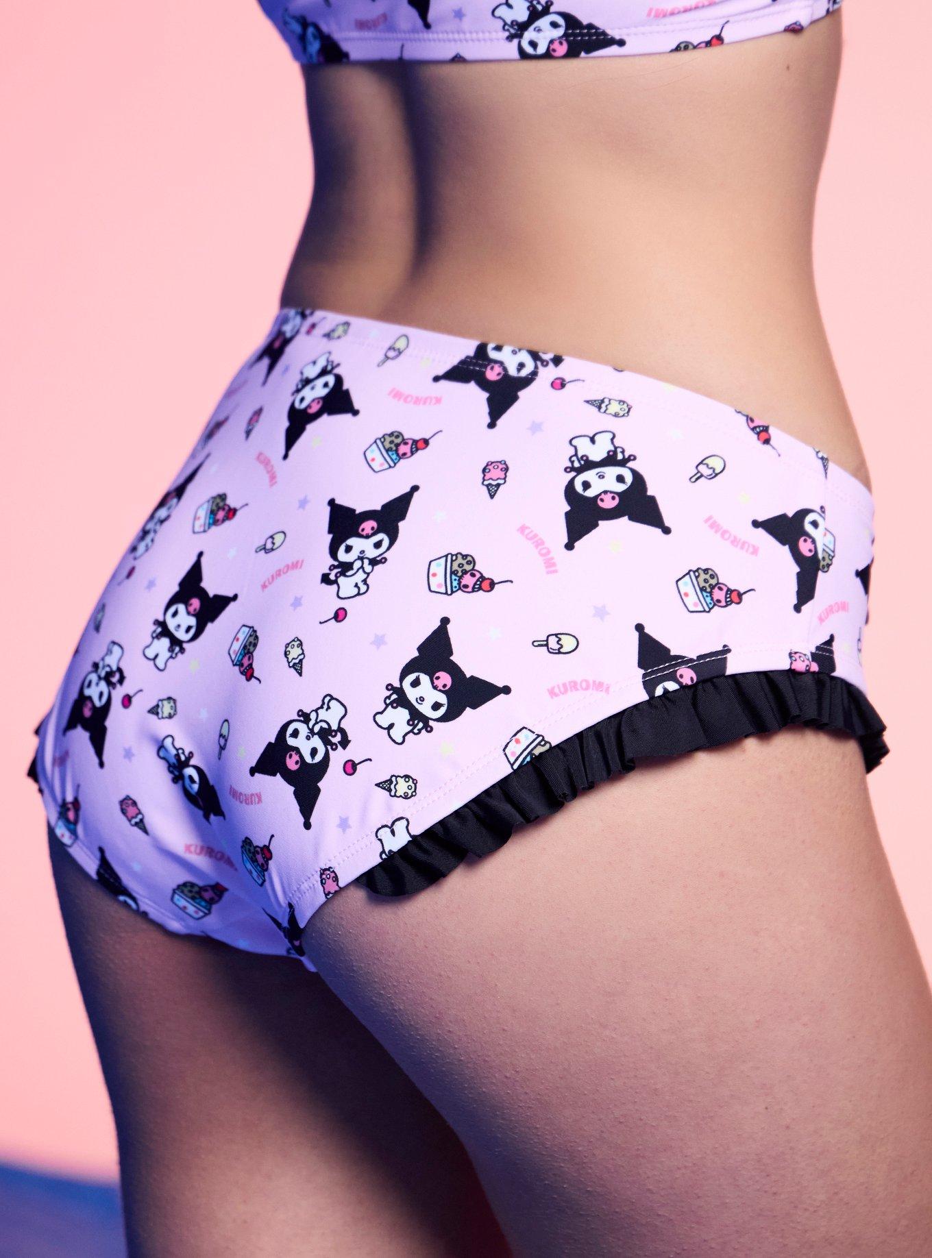 Kuromi Dessert Bow Swim Bottoms, MULTI, alternate