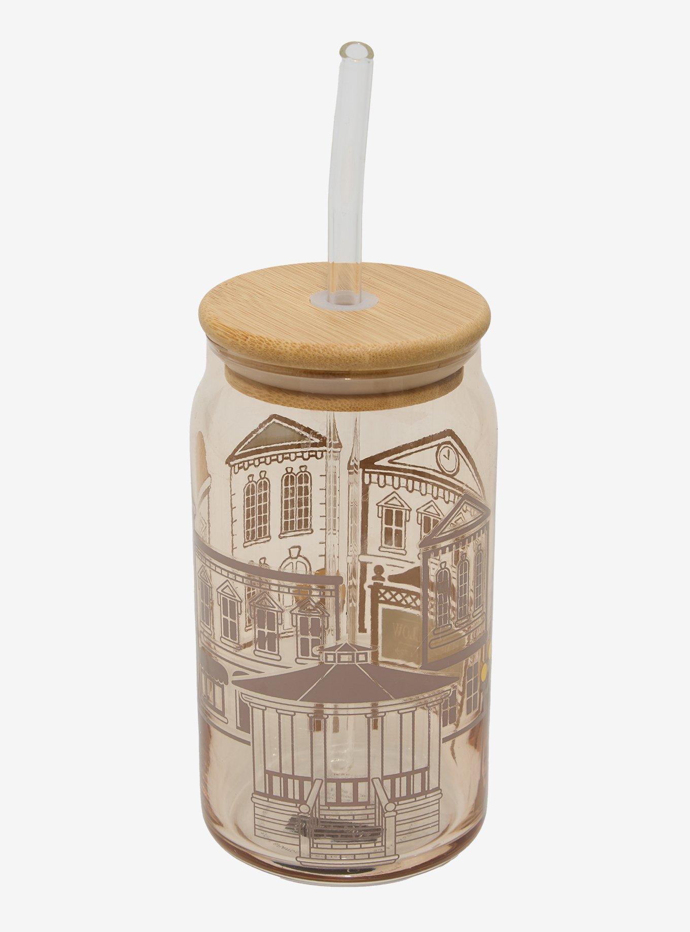 Gilmore Girls Stars Hollow Glass Cup with Straw - BoxLunch Exclusive, , hi-res