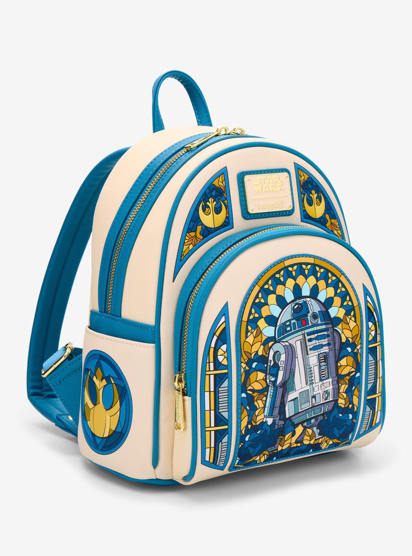 Loungefly Star Wars R2-D2 Stained Glass Portrait Mini Backpack - BoxLunch Exclusive, , hi-res