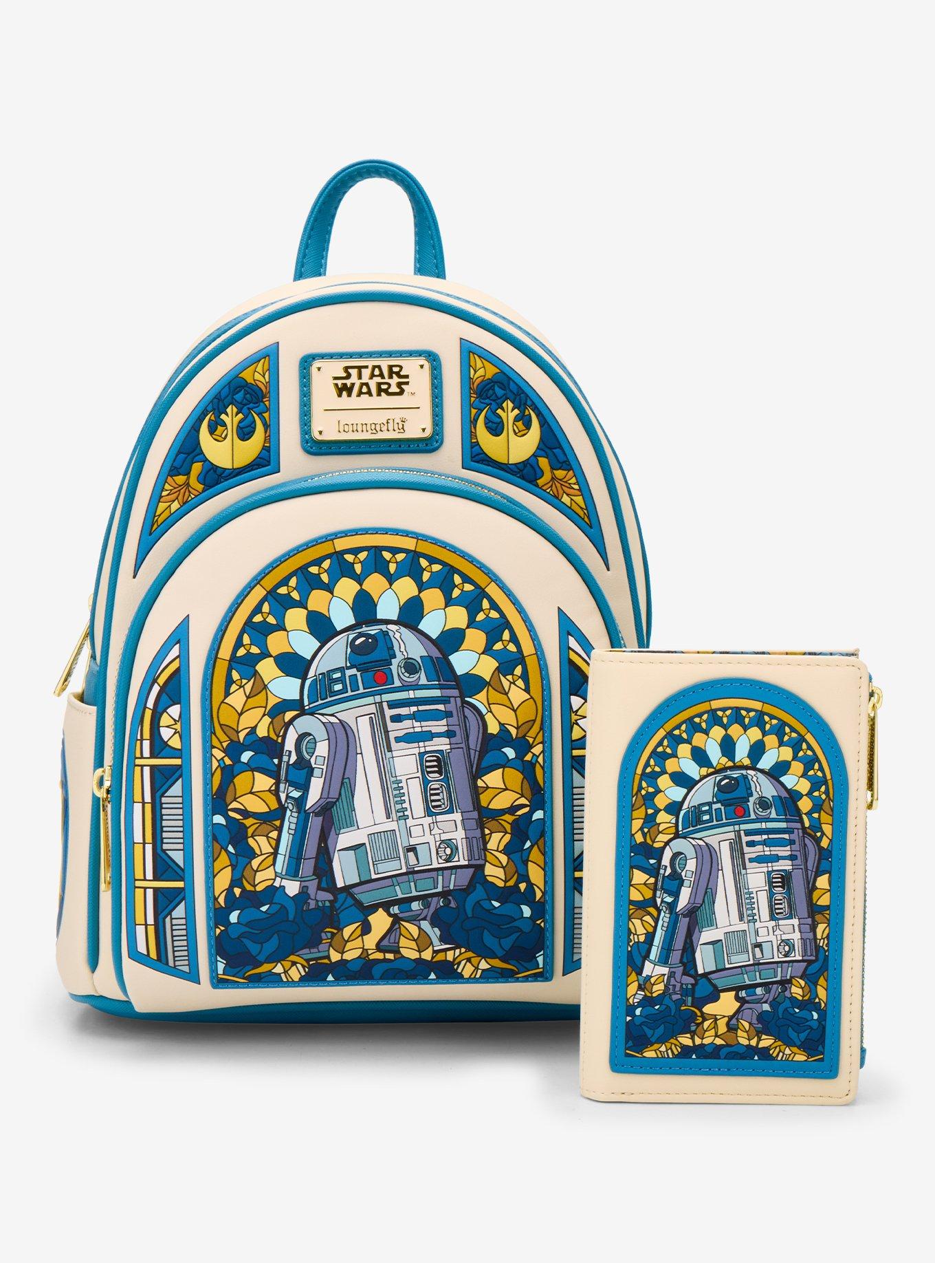 Loungefly Star Wars R2-D2 Stained Glass Portrait Mini Backpack - BoxLunch Exclusive, , alternate