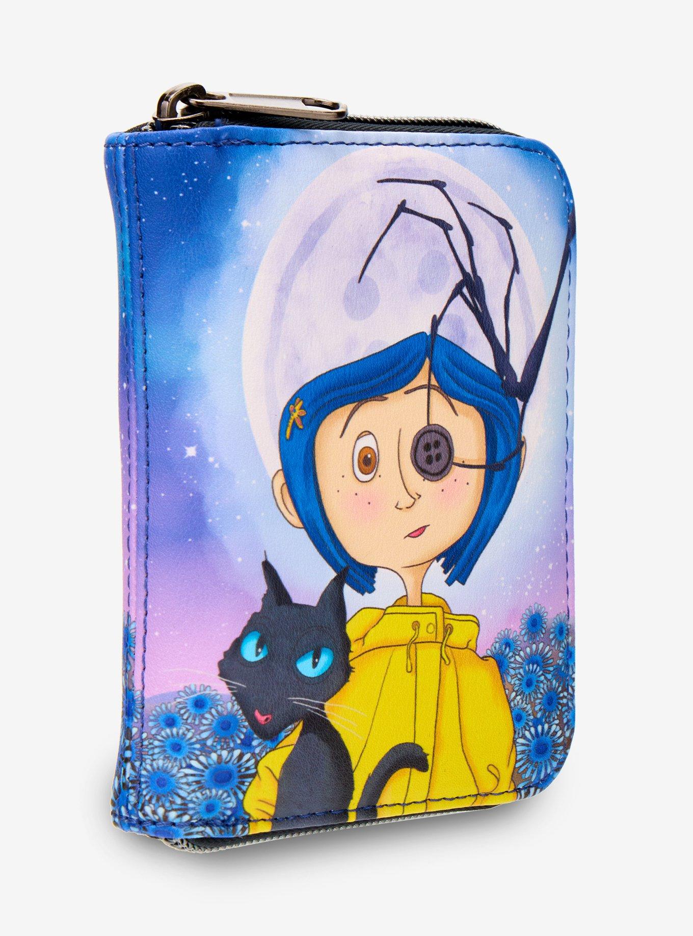 Loungefly Coraline Button Eye Flower Mini Zipper Wallet, , hi-res