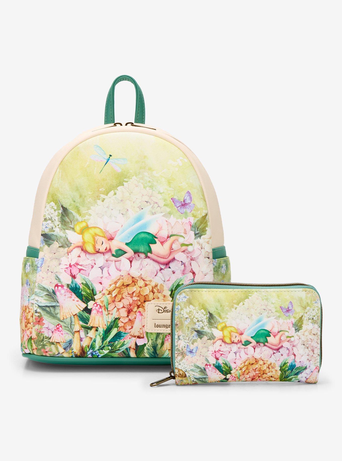 Loungefly Disney Peter Pan Tinker Bell Flowers Mini Backpack, , alternate