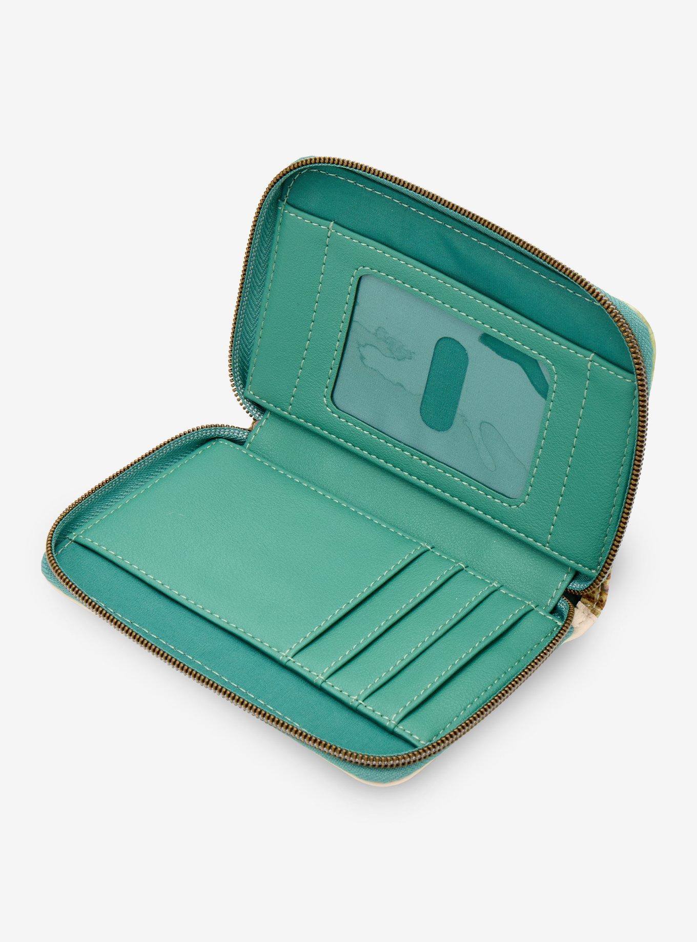 Loungefly Disney Peter Pan Tinker Bell Flowers Mini Zipper Wallet, , alternate