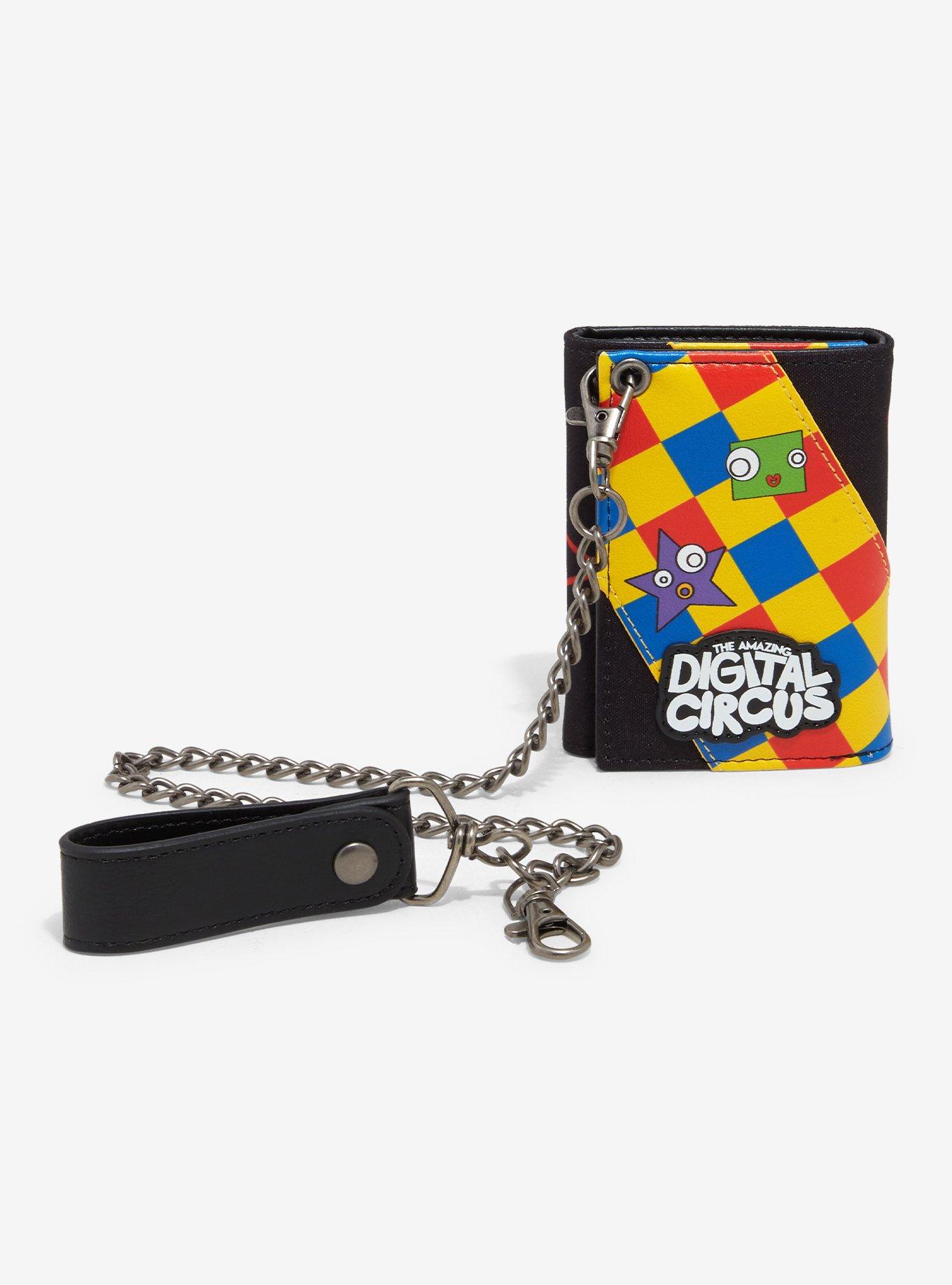 The Amazing Digital Circus Jax & Gloinks Trifold Wallet With Chain, , hi-res