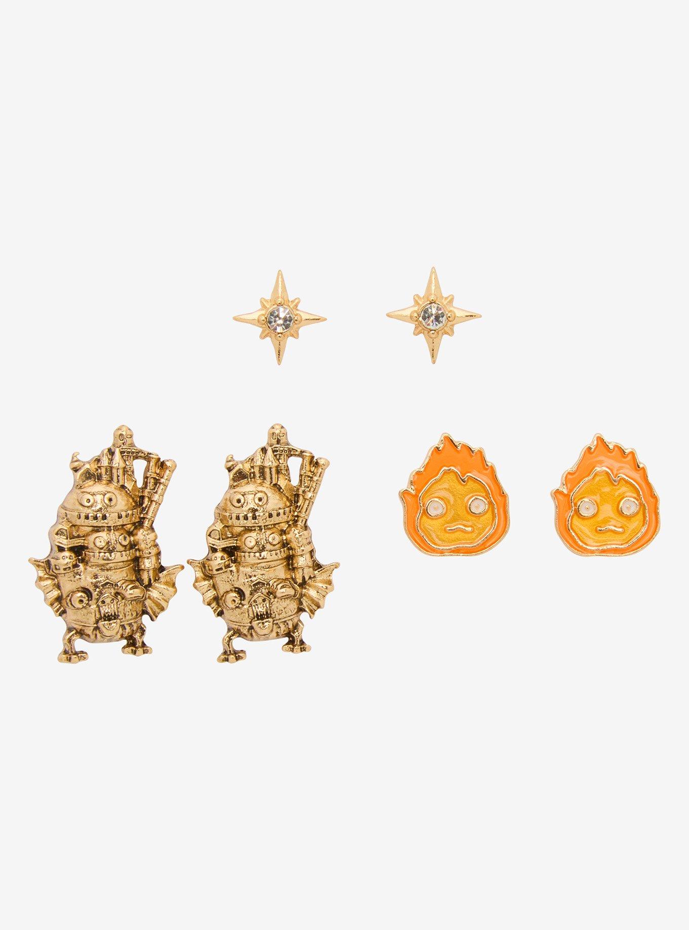 Studio Ghibli® Howl's Moving Castle Icons Earring Set - BoxLunch Exclusive, , hi-res