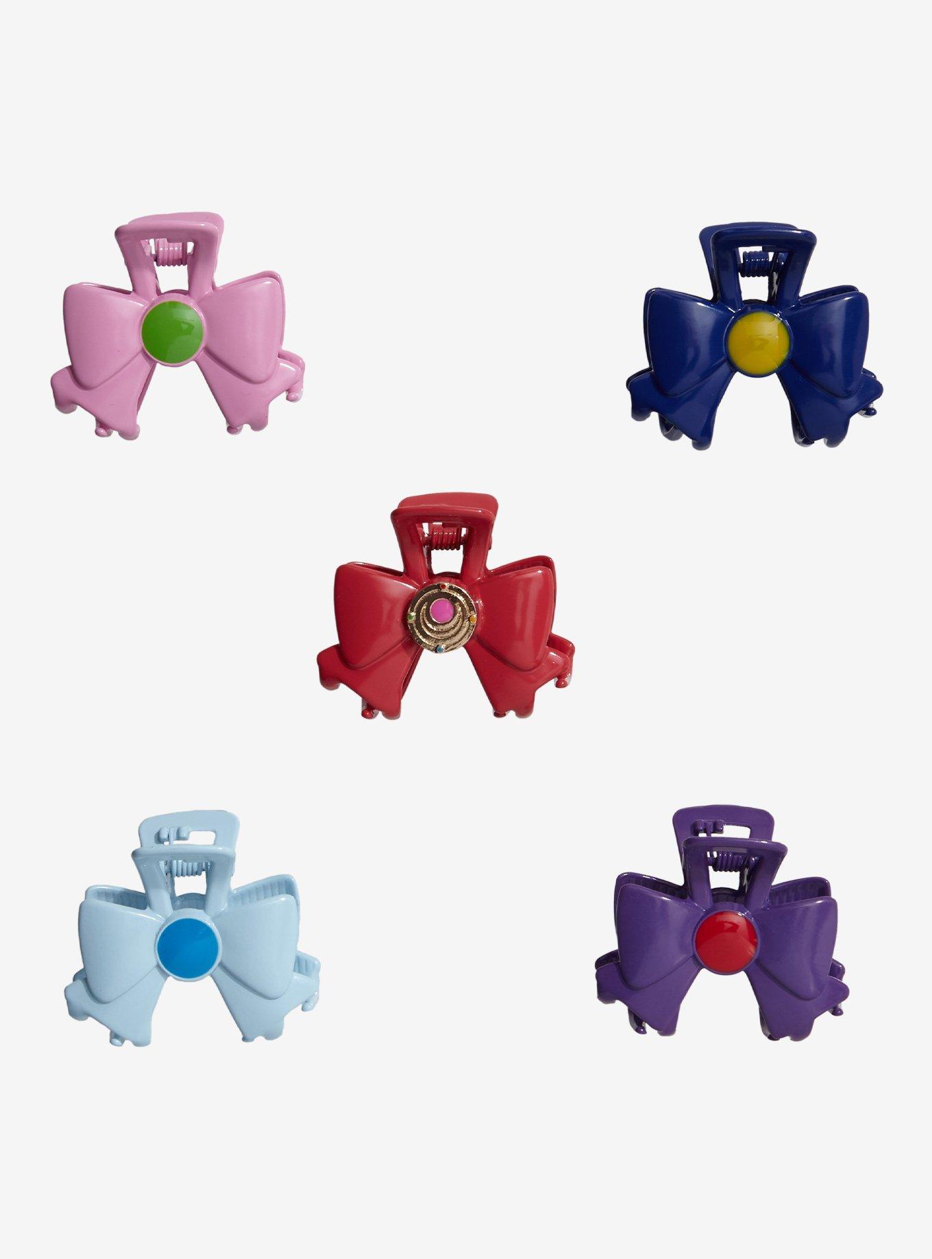Sailor Moon Sailor Guardian Bows Metal Hair Clip Set - BoxLunch Exclusive, , hi-res