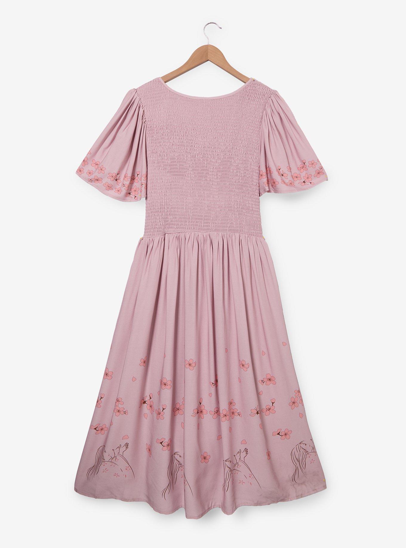 Her Universe Studio Ghibli&reg; The Tale Of The Princess Kaguya Cherry Blossom Midi Dress Plus Size, , hi-res