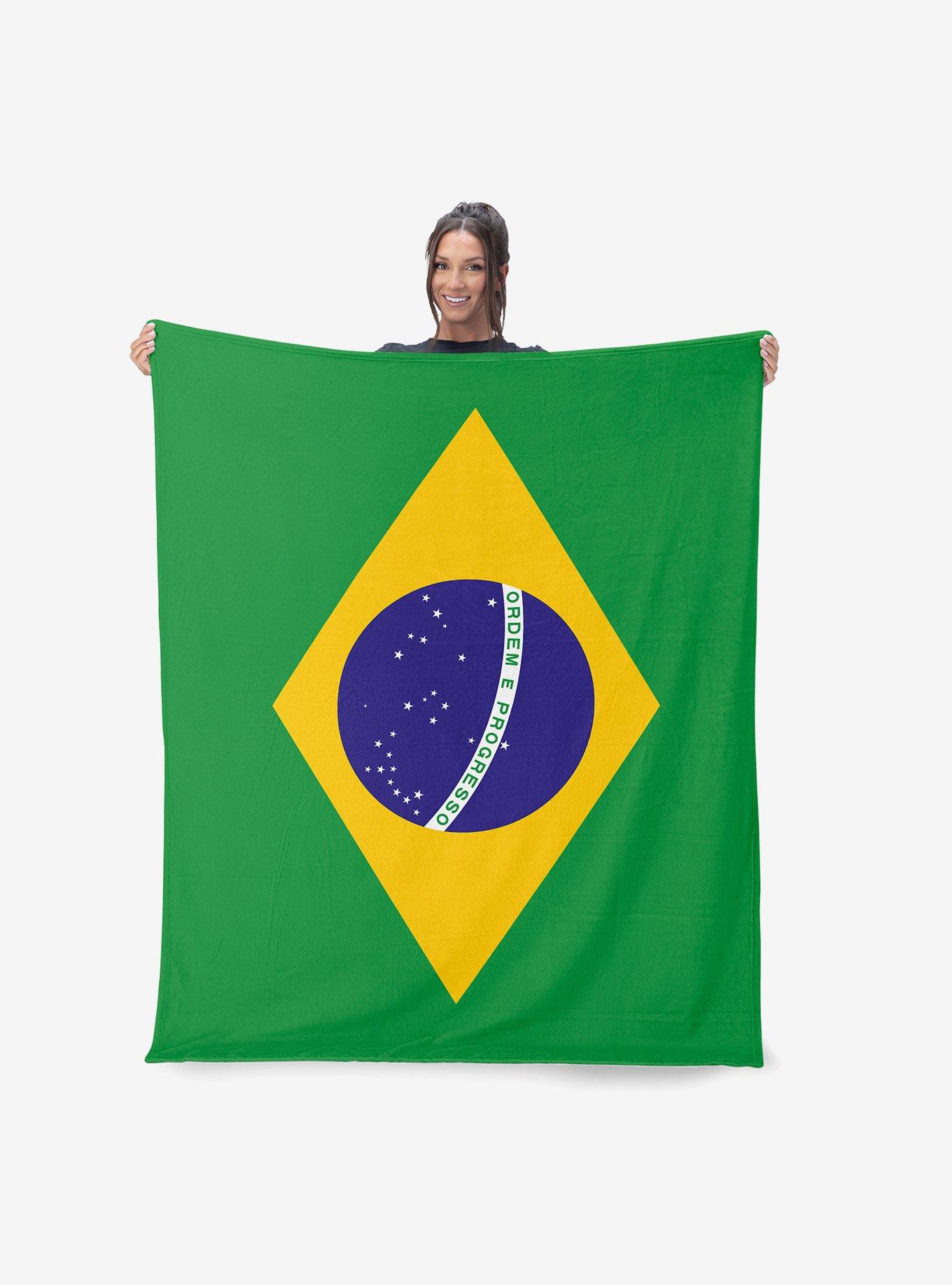 Brazil Flag Silk Touch Throw Blanket, , hi-res