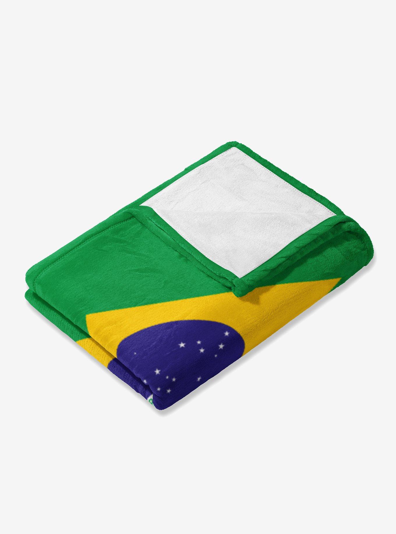 Brazil Flag Silk Touch Throw Blanket, , alternate