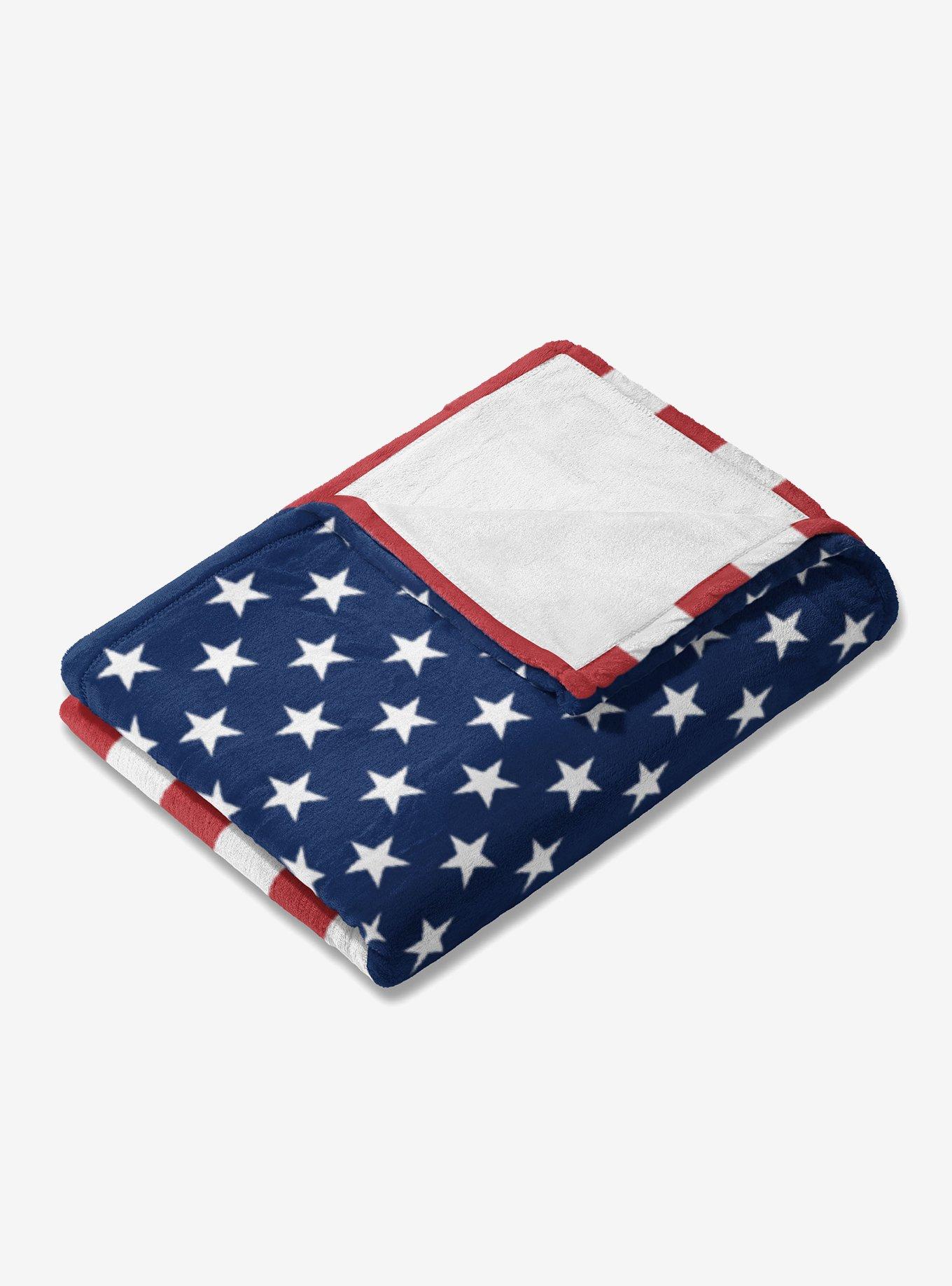 USA Flag Silk Touch Throw Blanket, , alternate