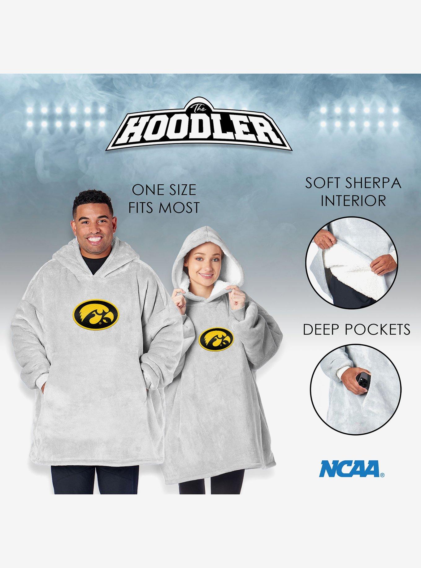 NCAA Iowa Hawkeyes Heather Grey Pullover Hoodie, , alternate
