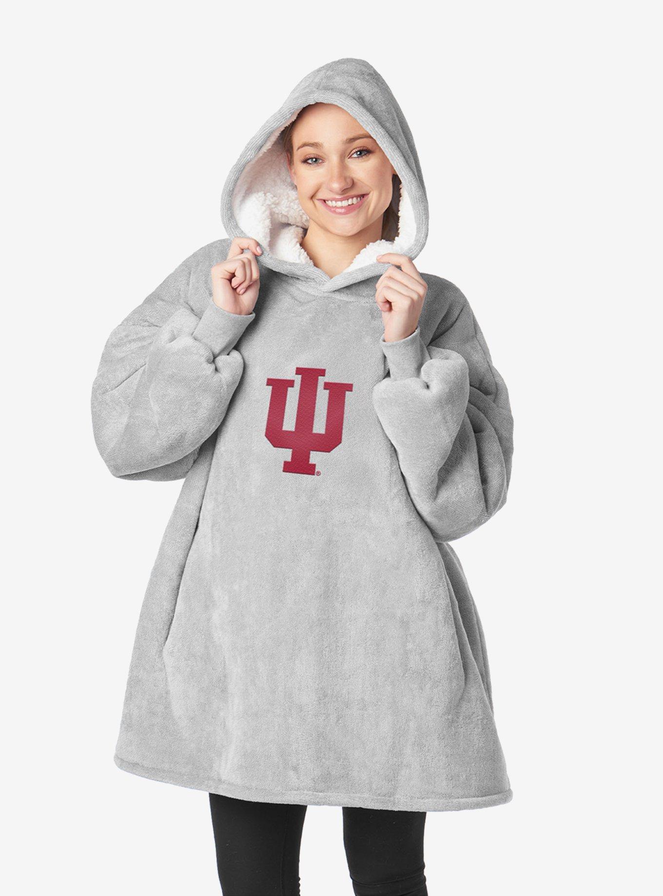 NCAA Indiana Hoosiers Heather Grey Pullover Hoodie, , alternate