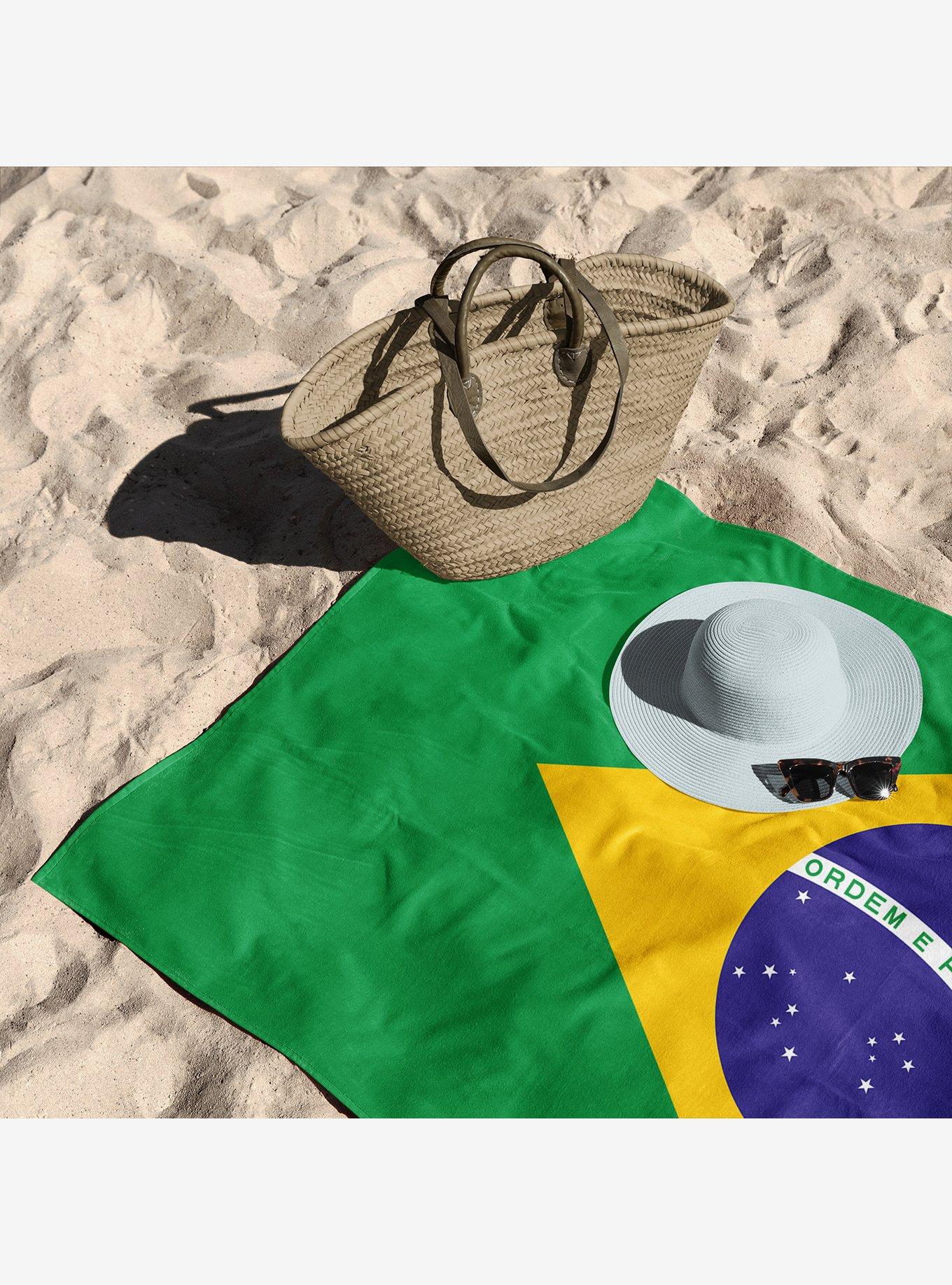 Brazil Flag Beach Towel, , alternate