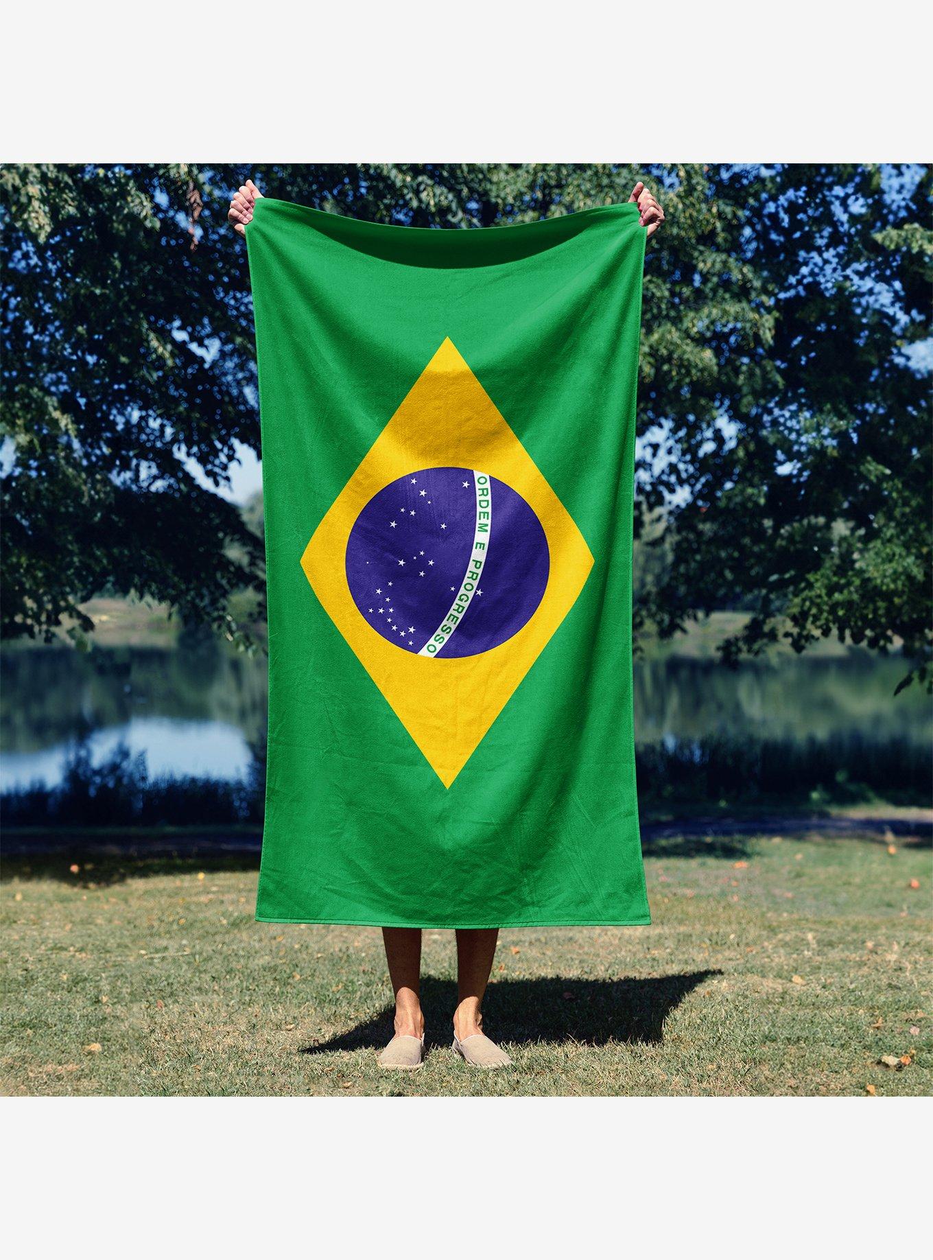Brazil Flag Beach Towel, , alternate