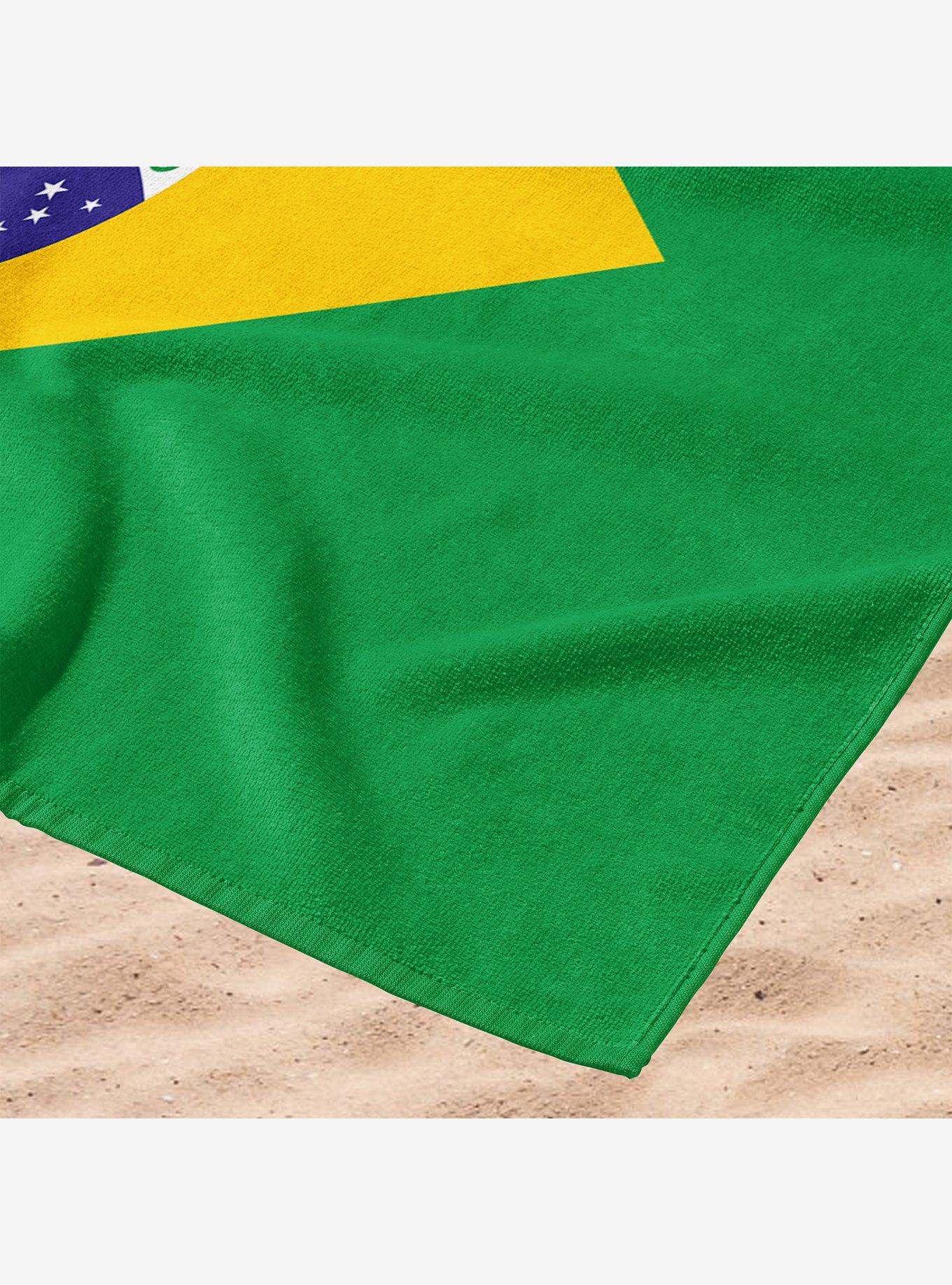 Brazil Flag Beach Towel, , alternate