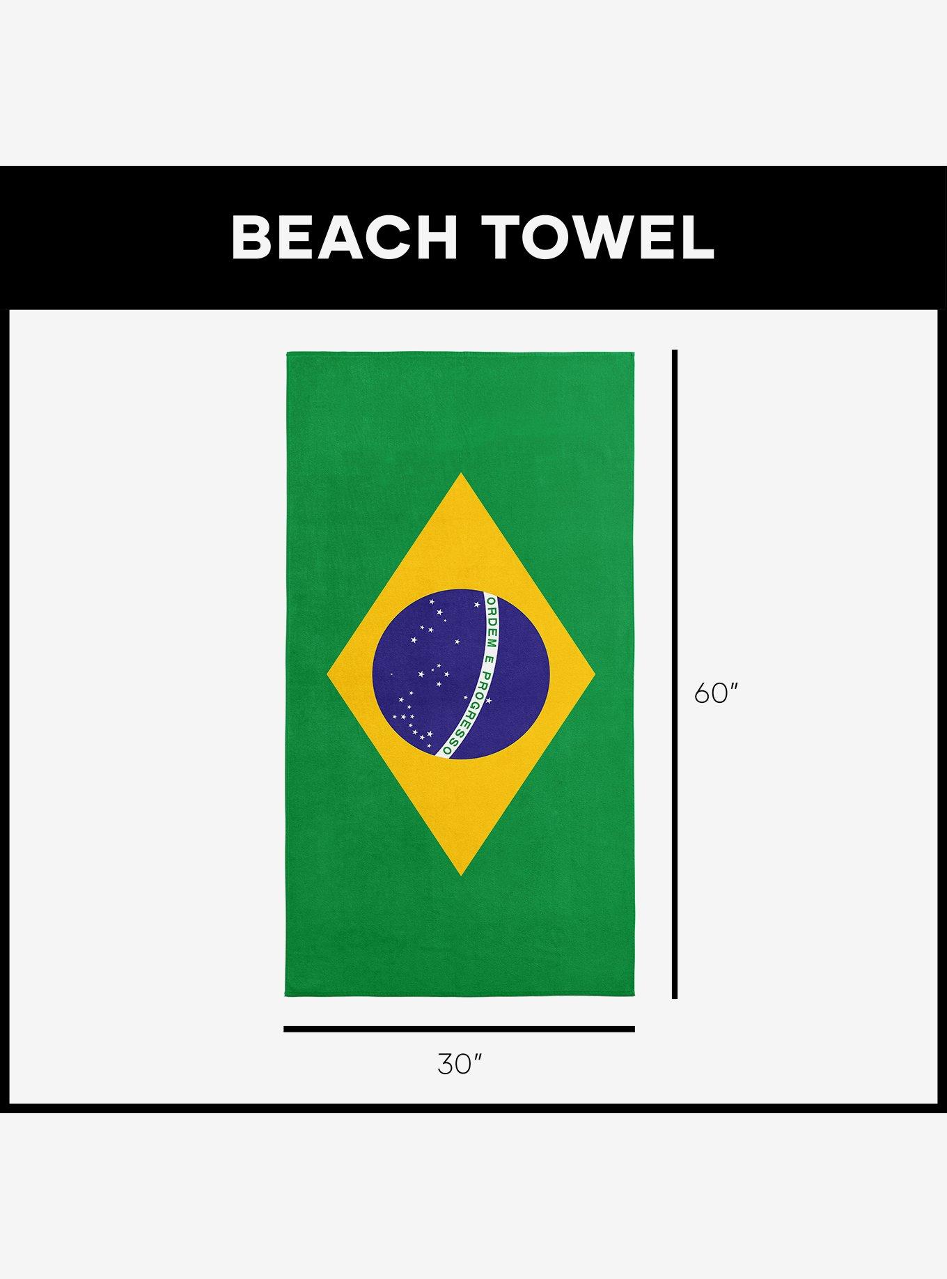 Brazil Flag Beach Towel, , alternate