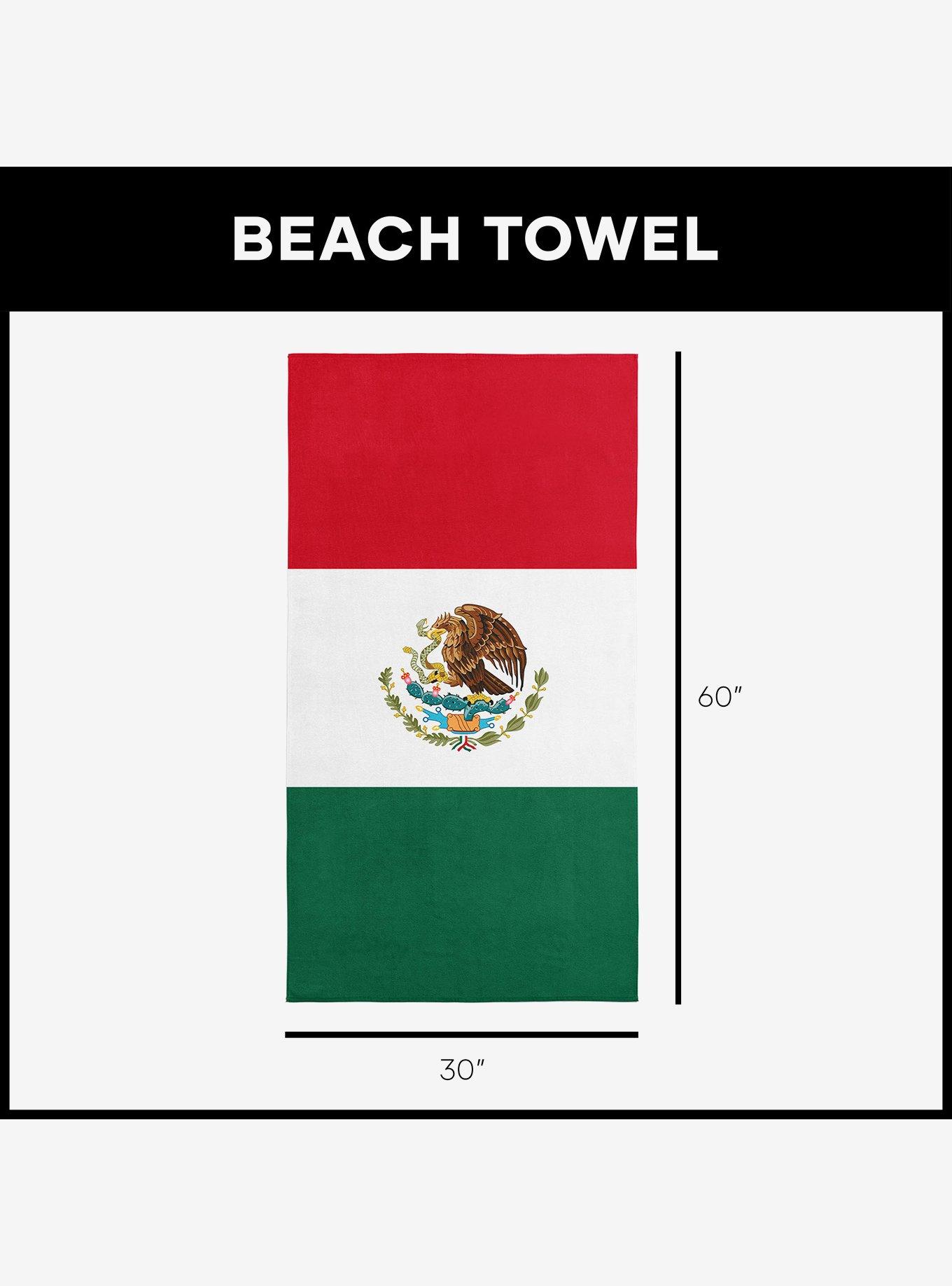 Mexico Flag Beach Towel, , alternate