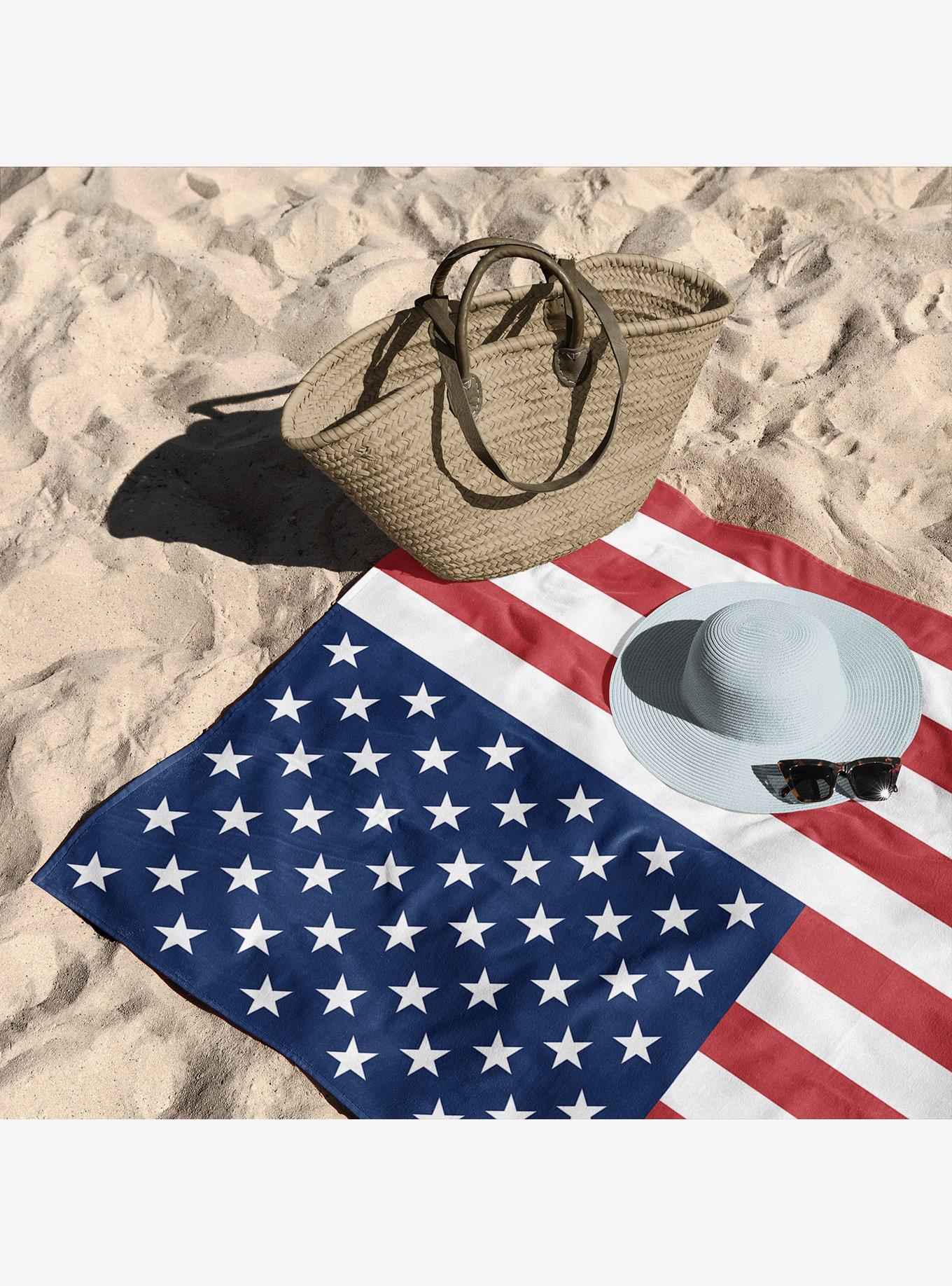 USA Flag Beach Towel, , alternate