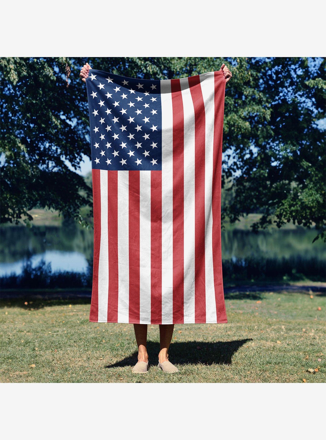 USA Flag Beach Towel, , alternate