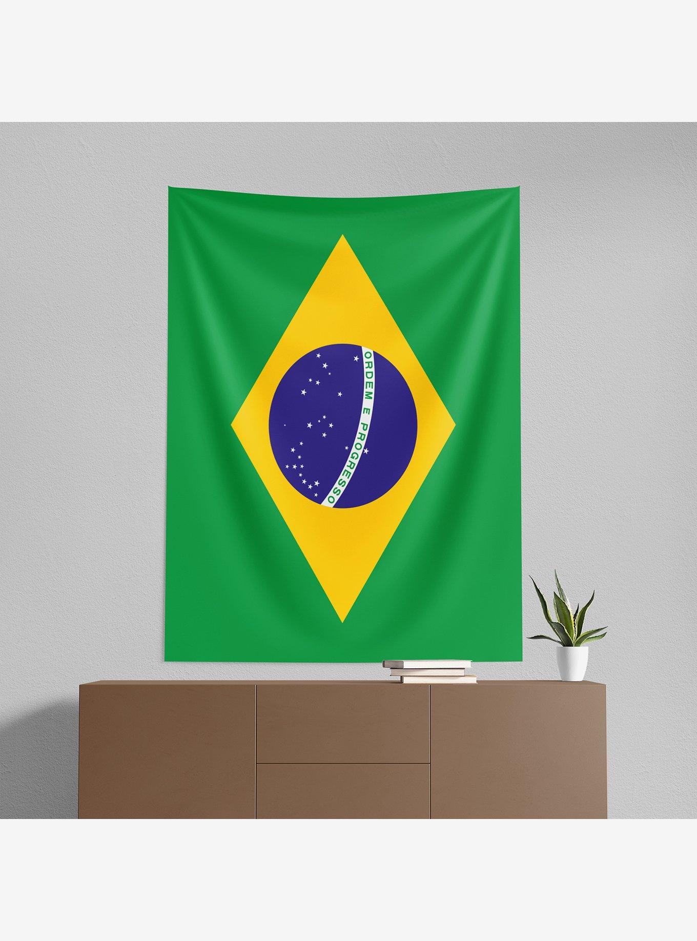 Brazil Flag 50x60" Wall Hanging, , alternate
