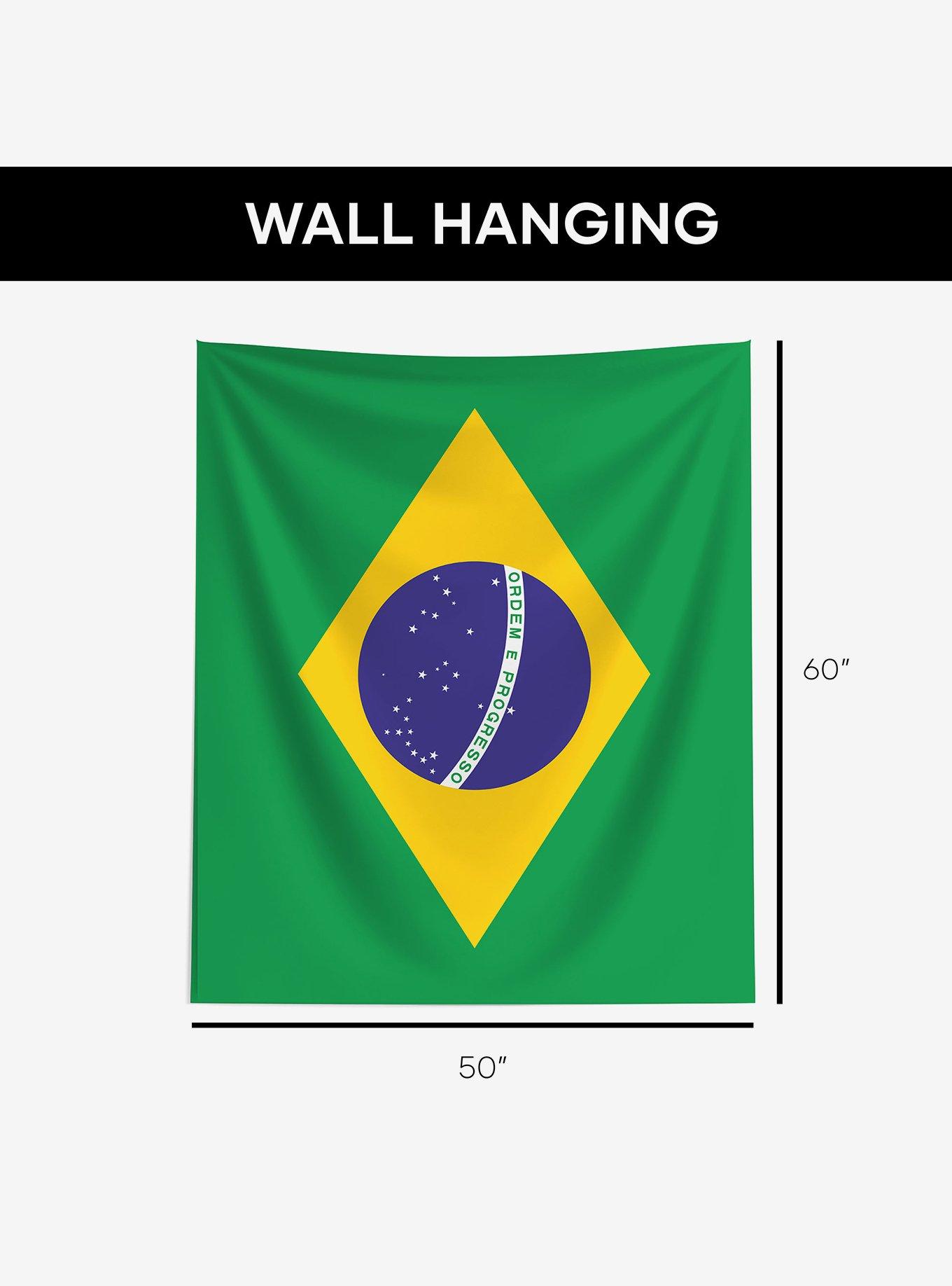 Brazil Flag 50x60" Wall Hanging, , alternate