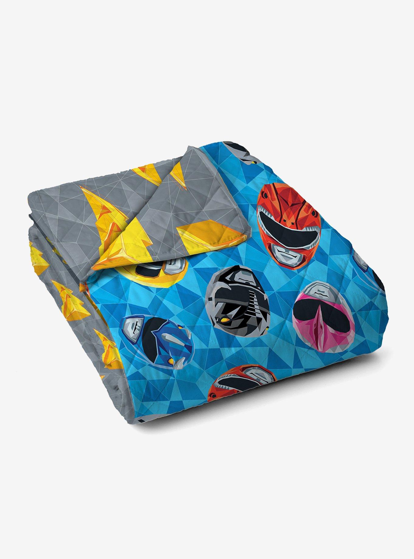 Mighty Morphin Power Rangers Geo Power Twin Quilted Blanket, , alternate