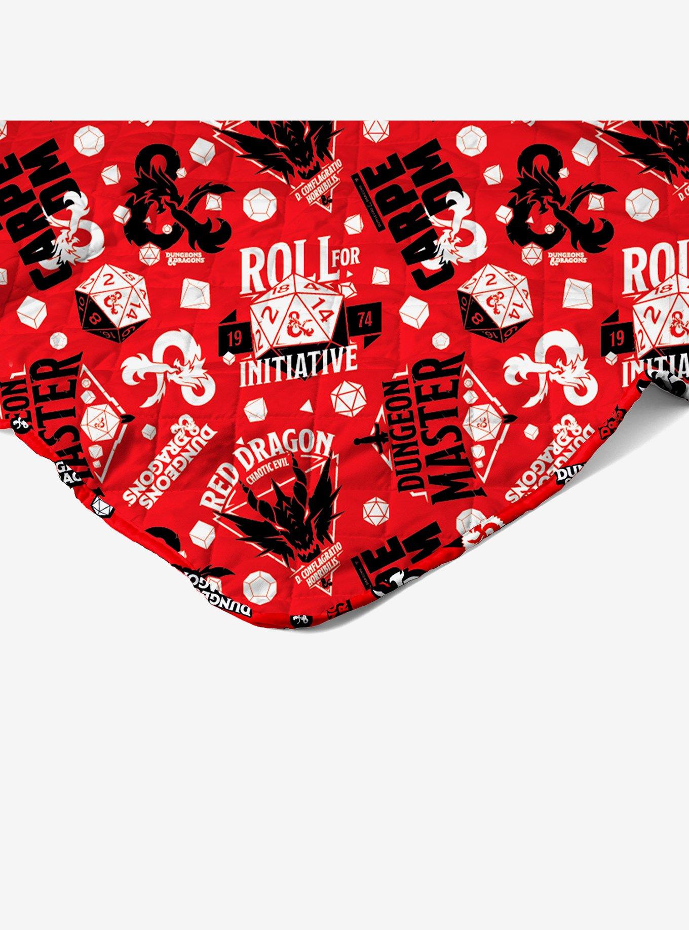 Dungeons & Dragons Roll For Initiative Twin Quilted Blanket, , alternate