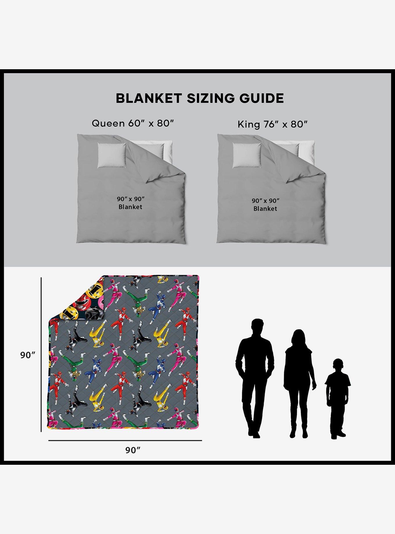 Mighty Morphin Power Rangers Go Full/Queen Quilted Blanket, , alternate