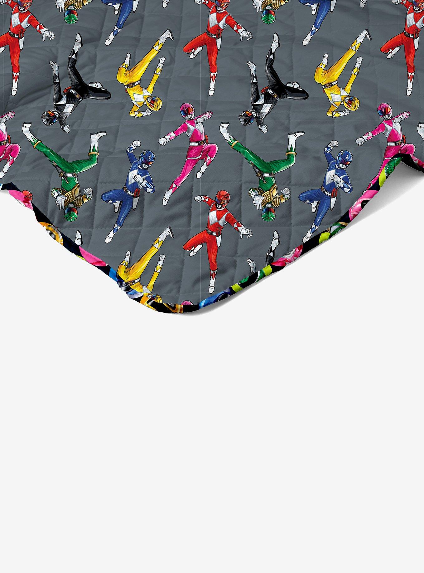 Mighty Morphin Power Rangers Go Full/Queen Quilted Blanket, , alternate