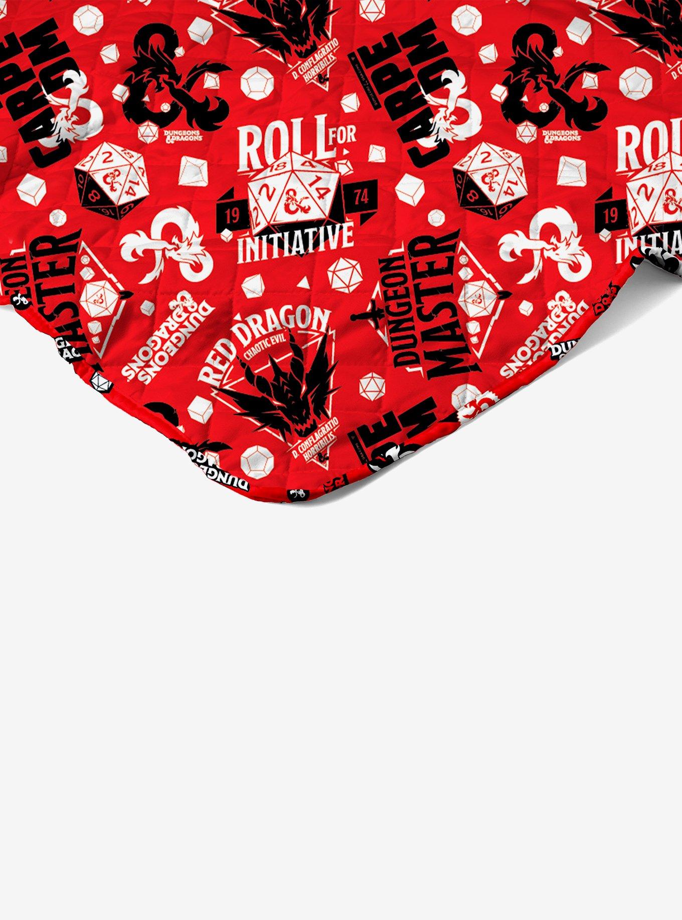 Dungeons & Dragons Roll For Initiative Full/Queen Quilted Blanket, , alternate