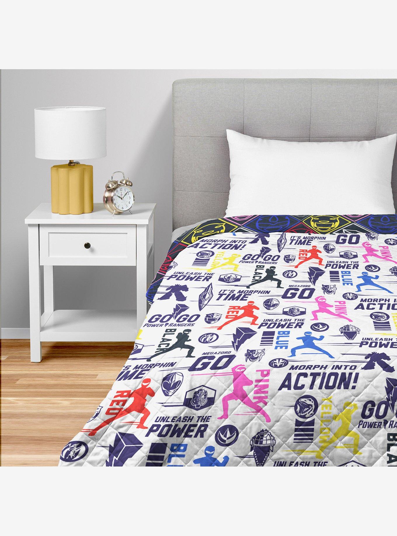 Mighty Morphin Power Rangers Power Ranger Core Quilted Throw Blanket, , hi-res