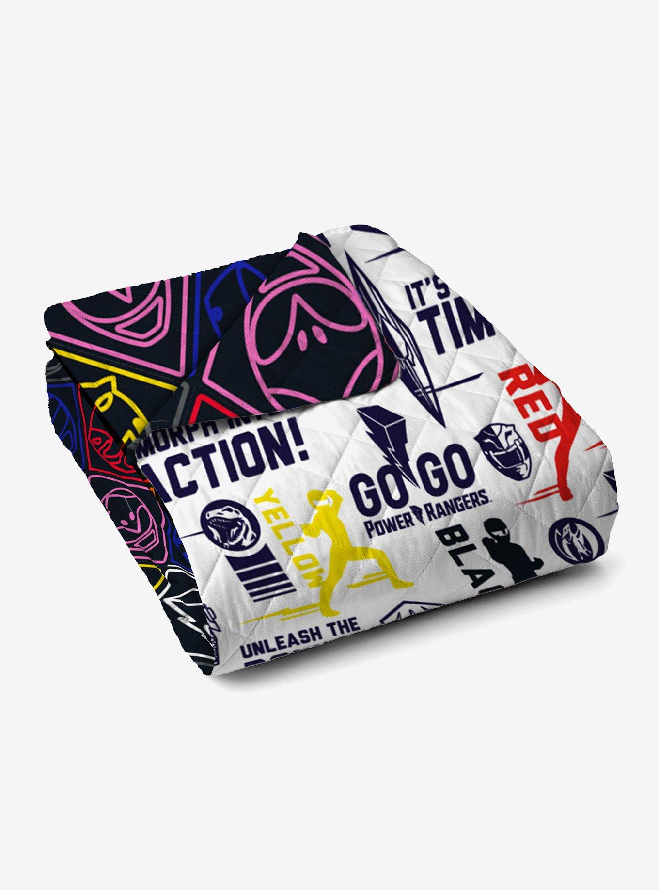 Mighty Morphin Power Rangers Power Ranger Core Quilted Throw Blanket, , alternate