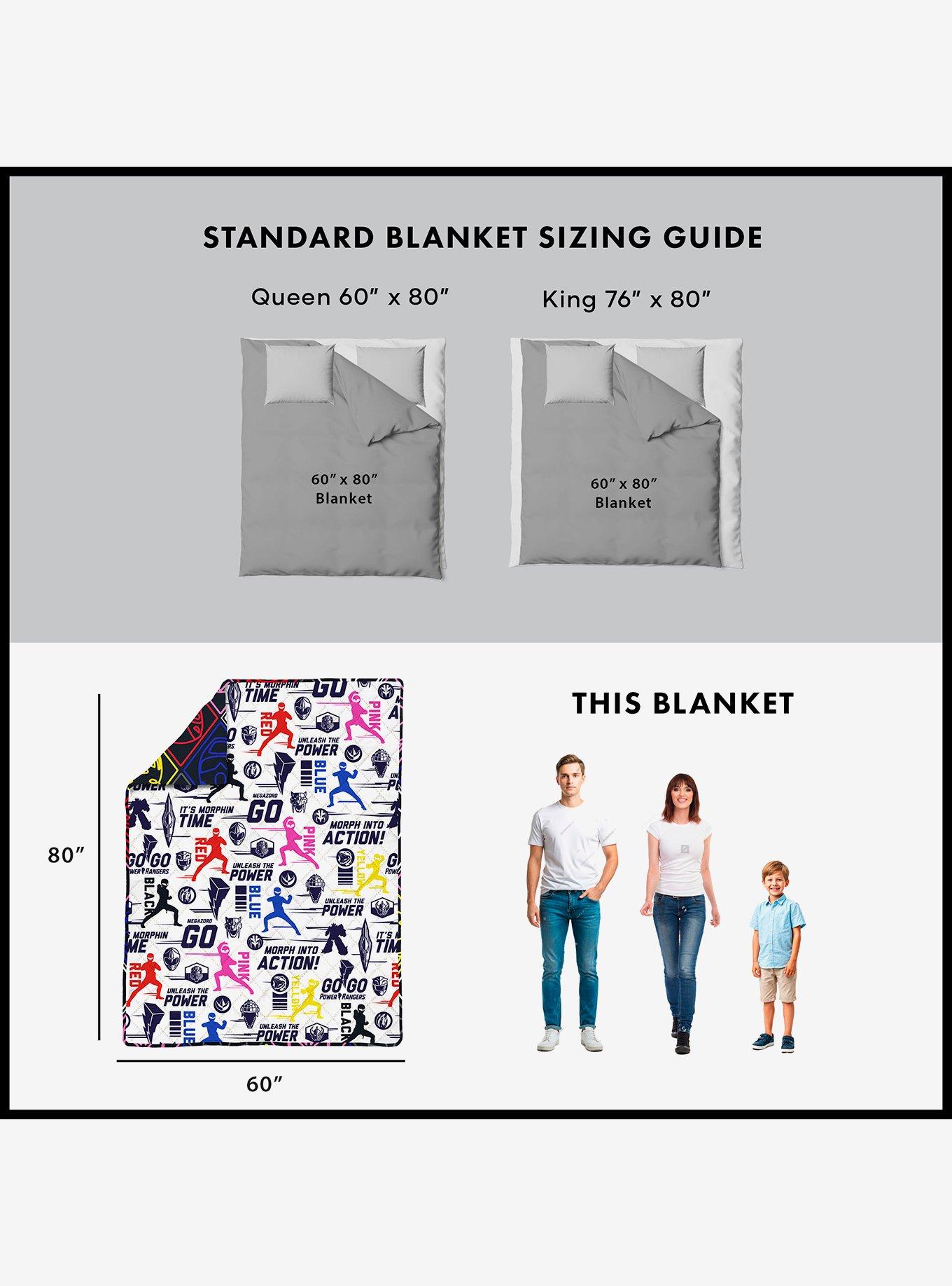 Mighty Morphin Power Rangers Power Ranger Core Quilted Throw Blanket, , alternate